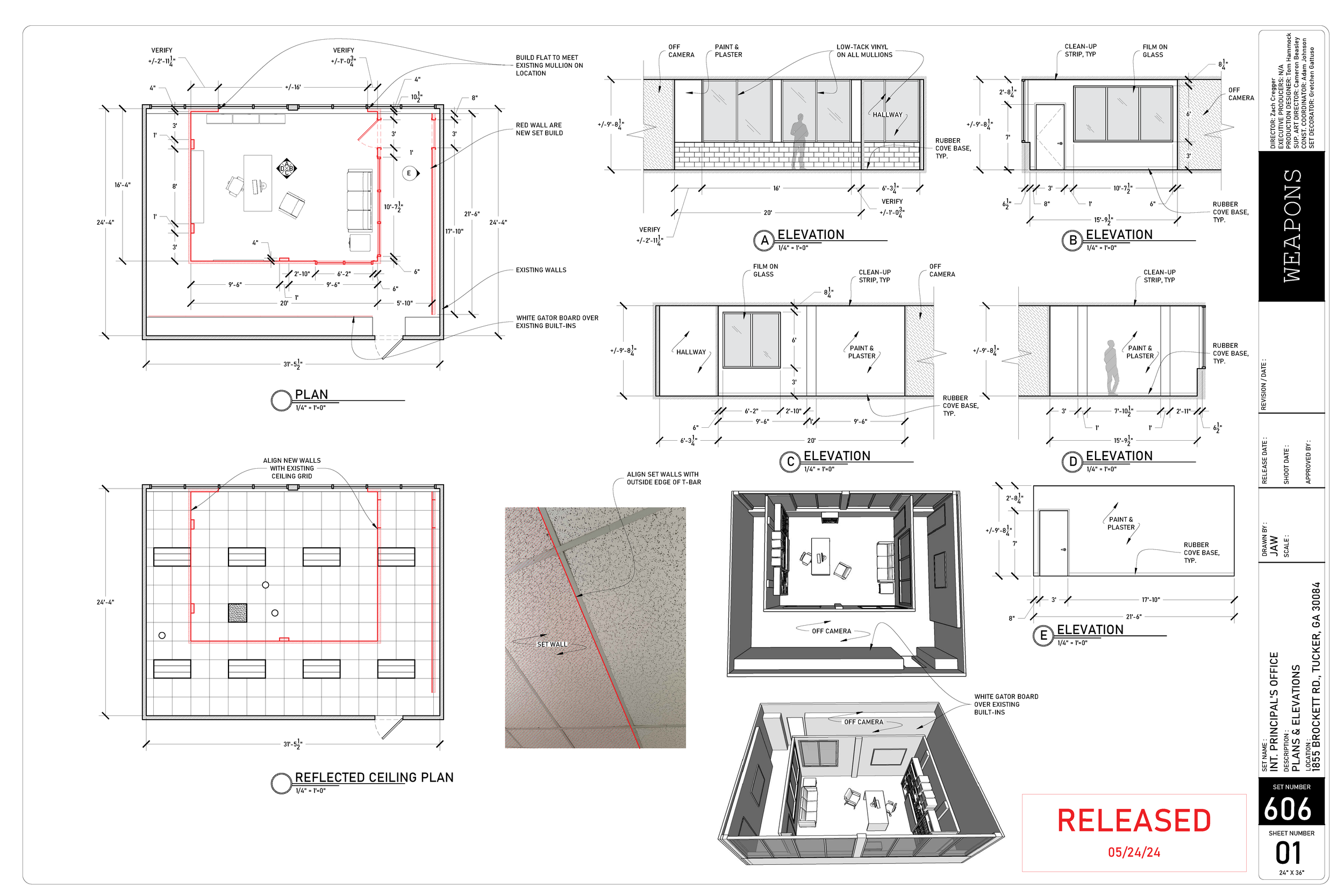  Build plans for the Principal’s Office 