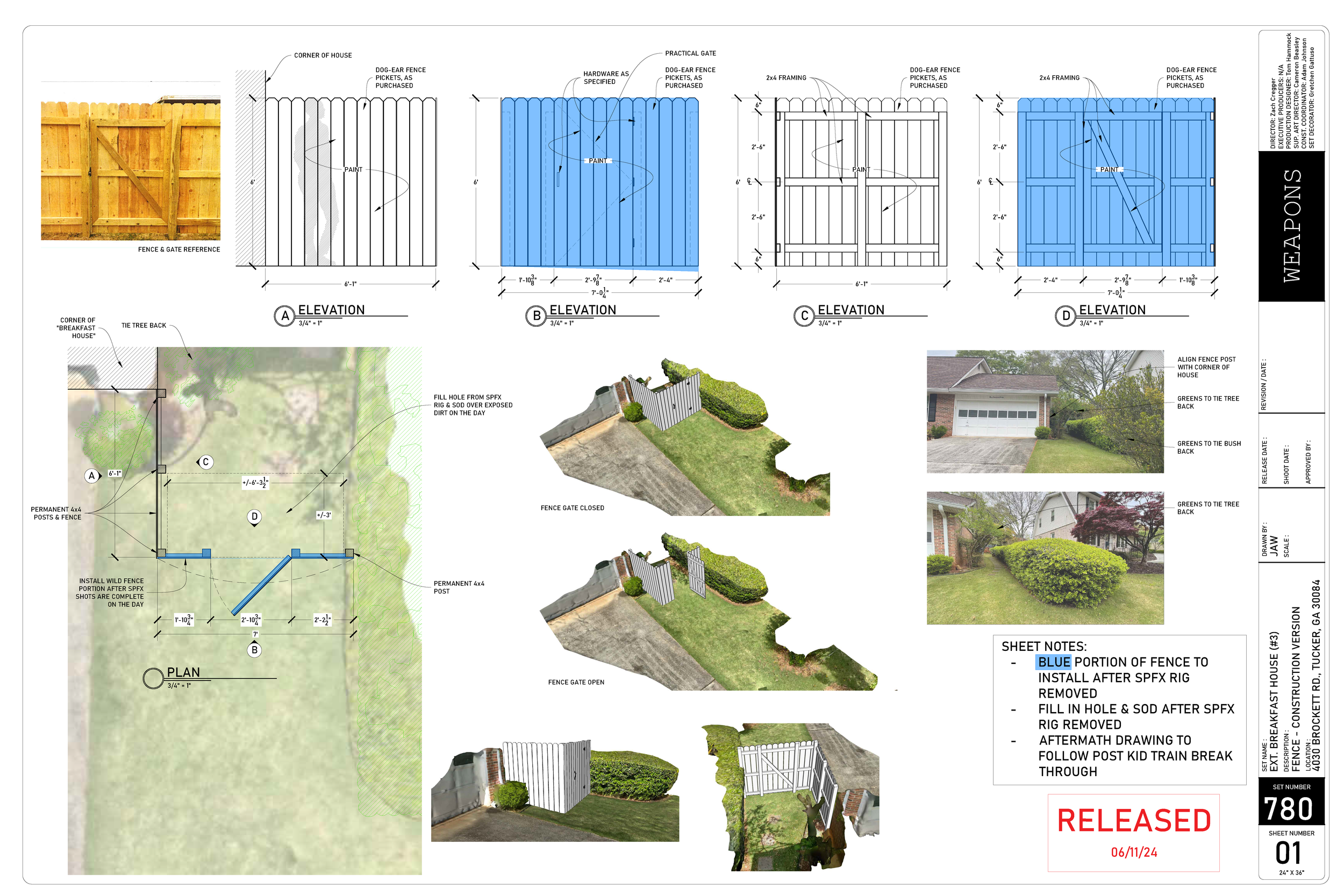  Build plans for the stunt fence that the missing children plow over 