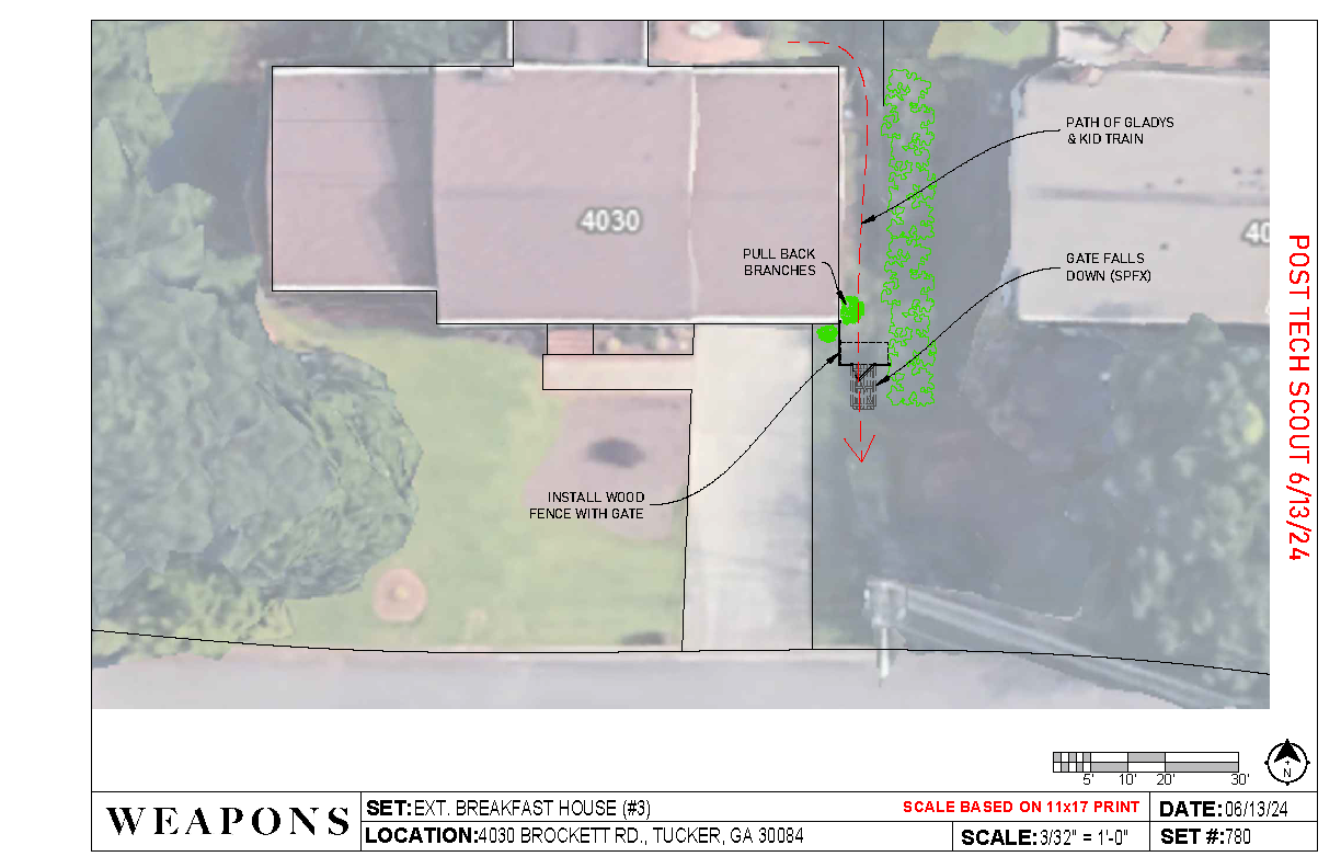  Director’s plan showing the path of Glady’s &amp; the children in her final moments 