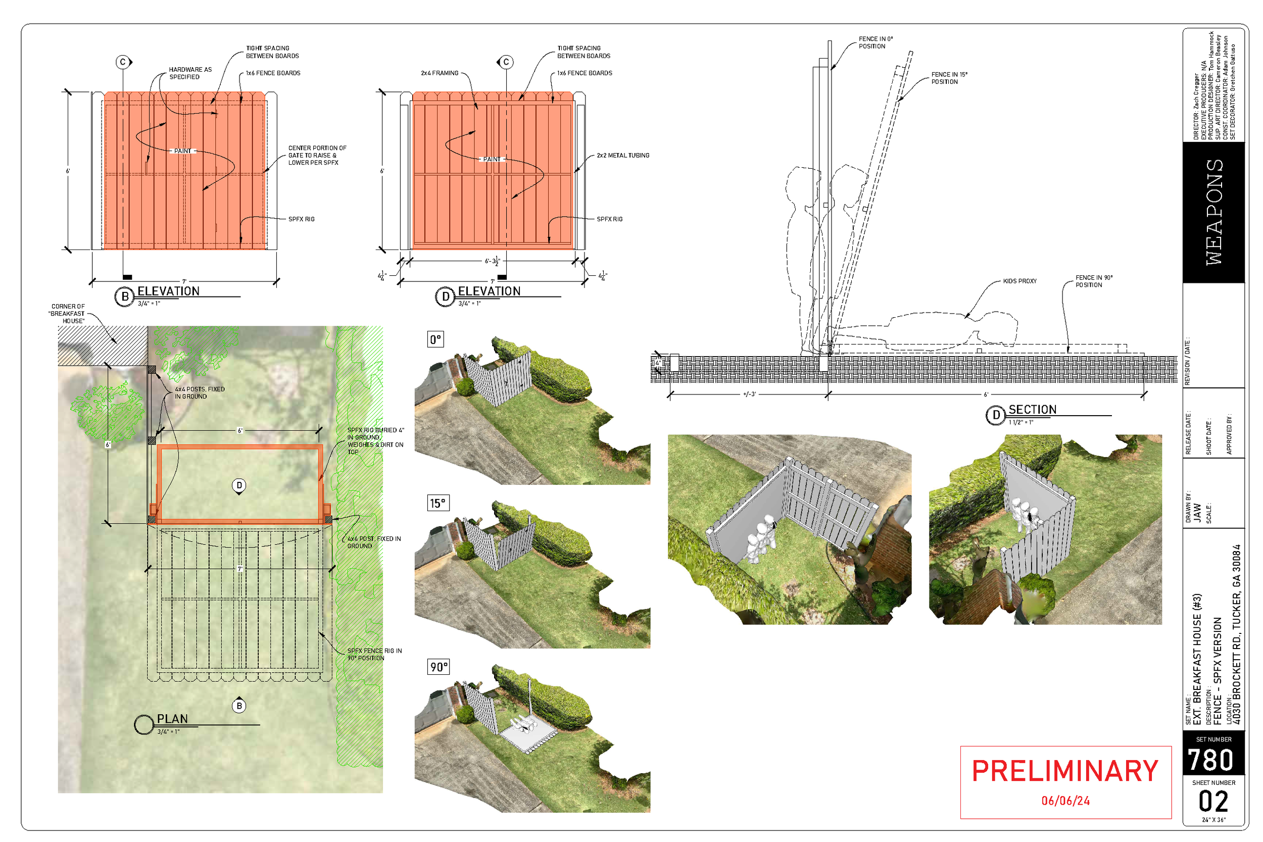  Build plans for the stunt fence that the missing children plow over 