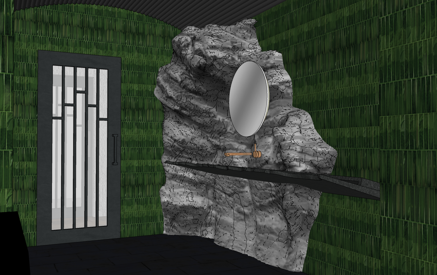  SketchUp of bathroom sink 