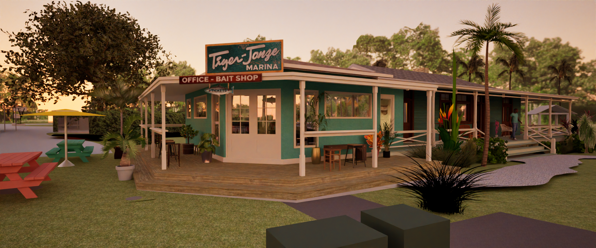 Rendering of the Tiger-Jonze Marina