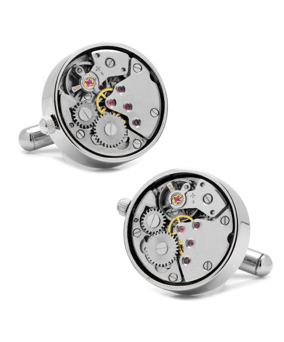 Silver Watch Movement Cufflinks