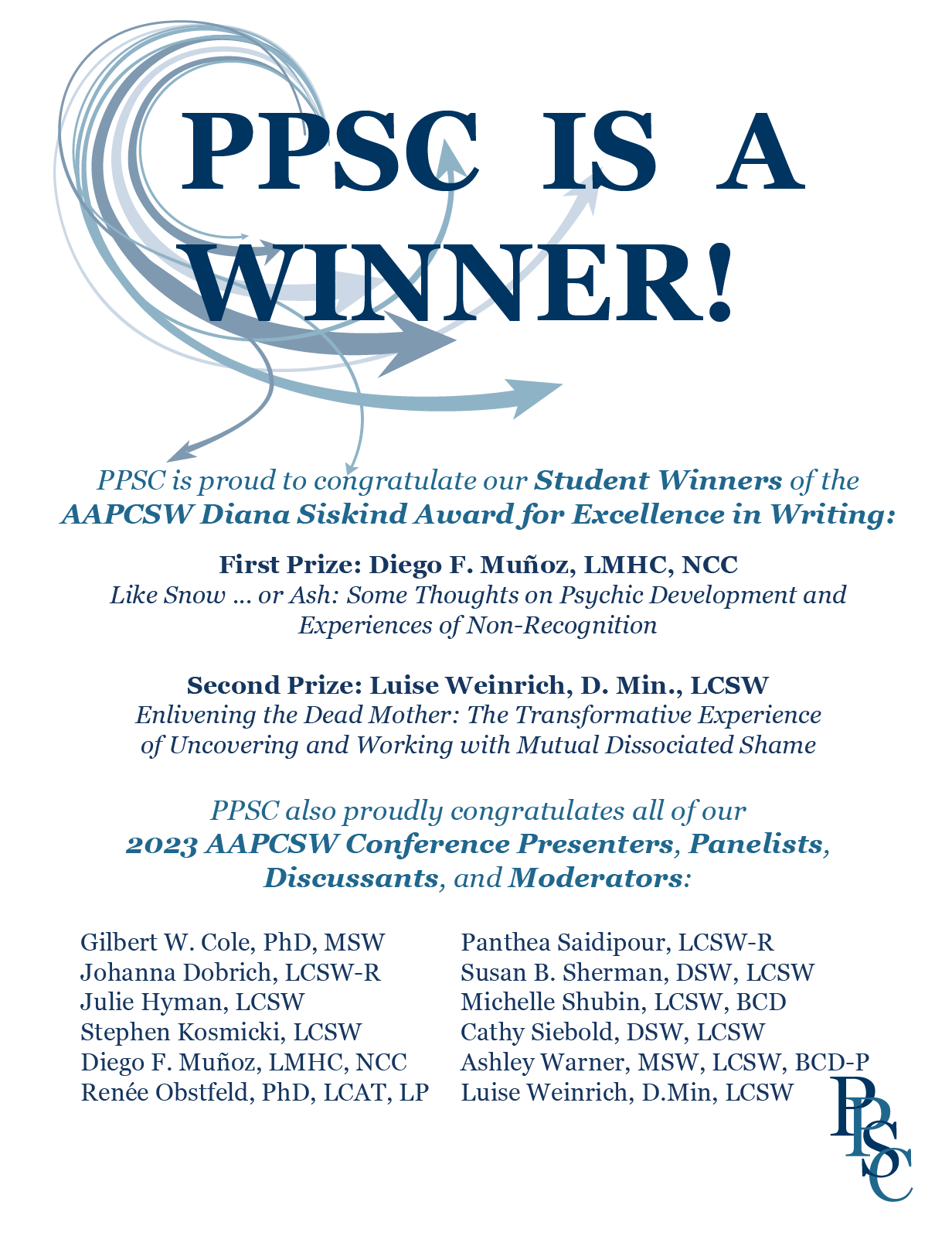 PPSC Presentations at AAPCSW Conference