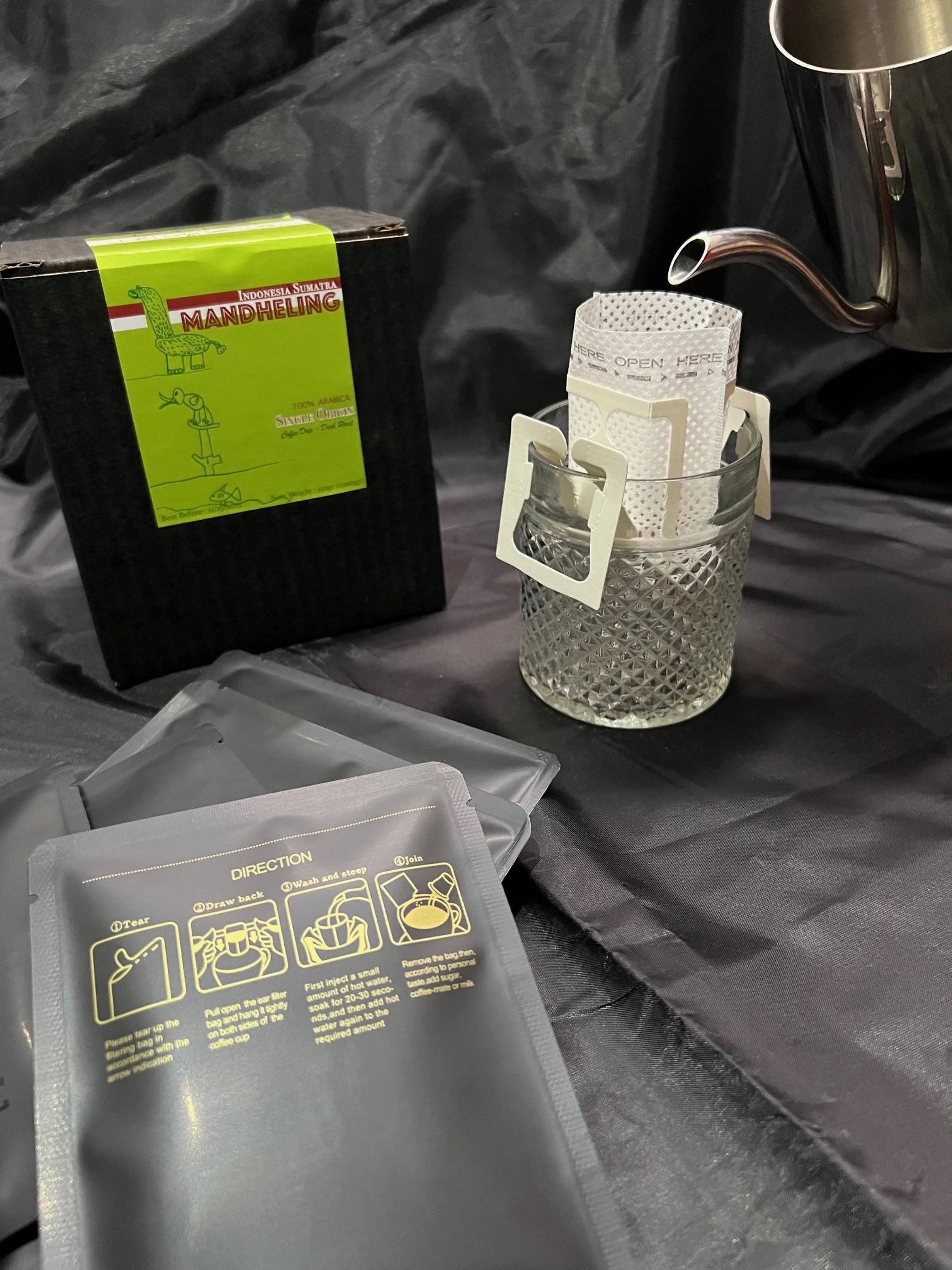 Indonesian Single Serve Pour Over Coffee 15 Pouches