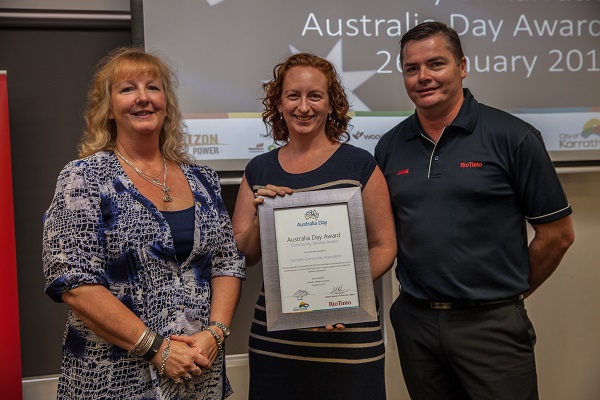 Last year's winner - Dampier Community Association