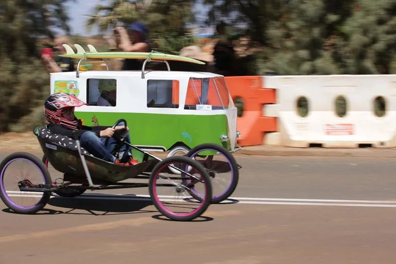 The Dampier Billy Cart Derby is a popular annual community event. Image: Dampier Community Association
