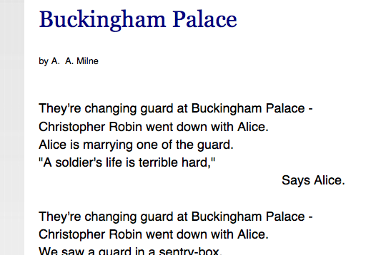 Buckingham Palace by A. A. Milne