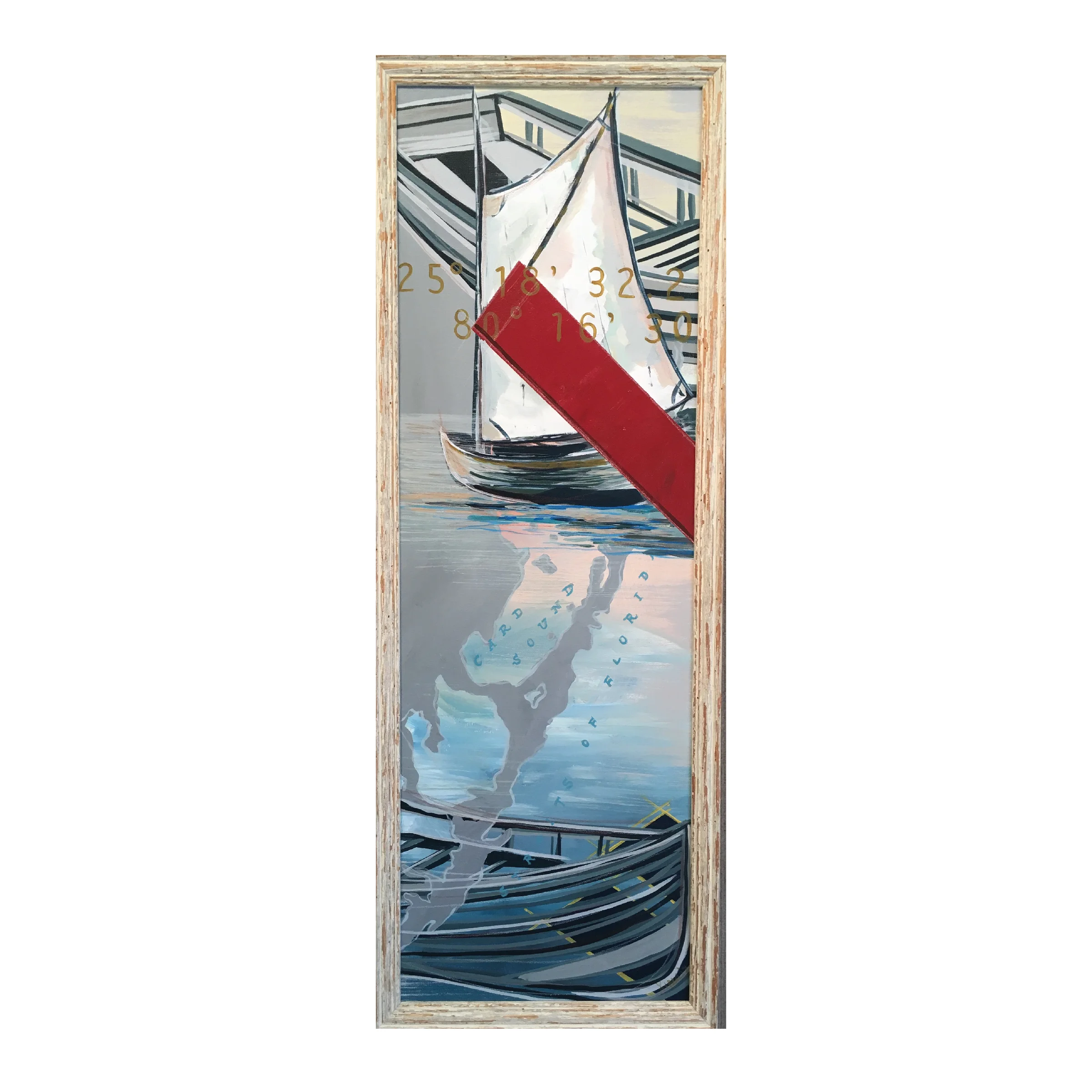 ROUTINE Custom Larson Juhl frame made of 100% distressed wood | 13.5x37.5in