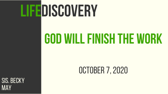 God Will Finish the Work