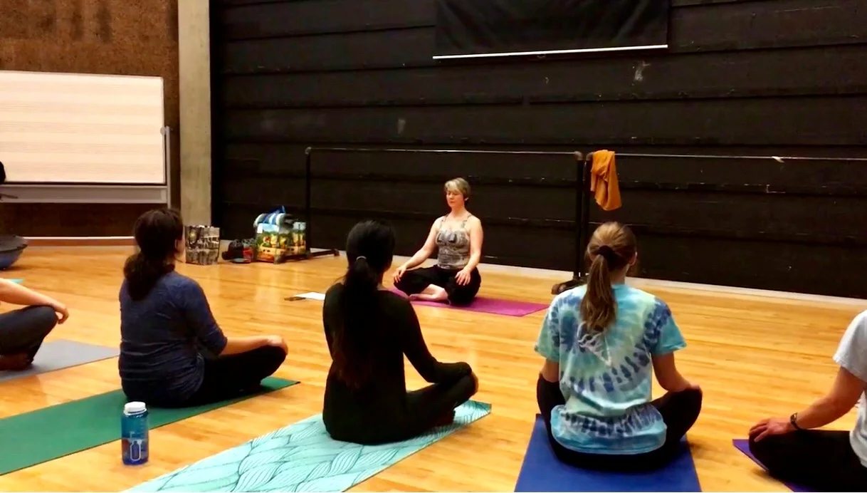 Laura Enslin, Yoga for Singers Class at Hamilton College.