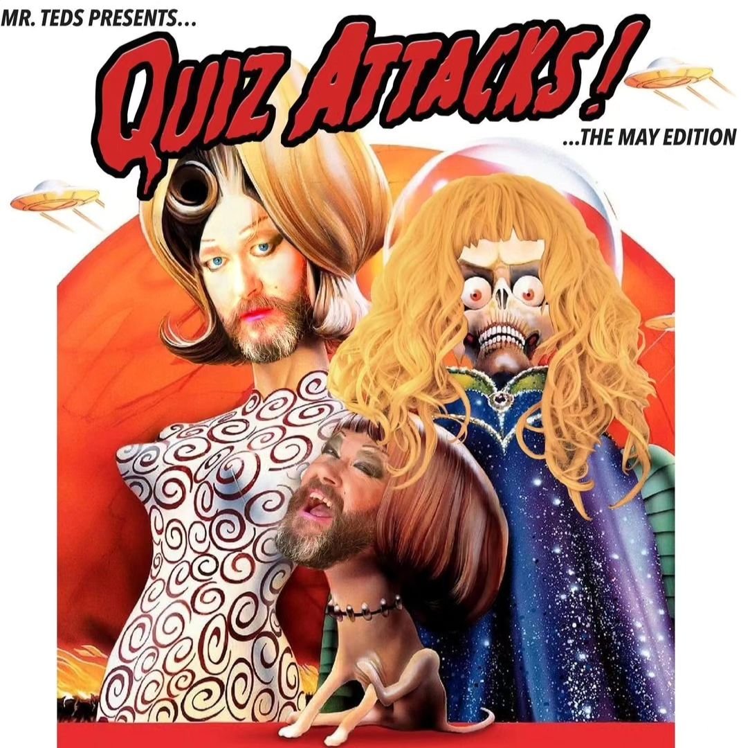 QUIZ ATTACKS! 

The hilarious @mr.tedswalker is back this month with his May Edition...Quiz Attacks! 

Here with us on 16th May, we currently still have some tickets left so give us a call on 01273 689000 📞 or pop in to the bar. 

Don't miss out, it