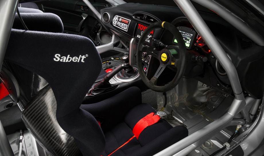 Interior of the Toyota 86 race car