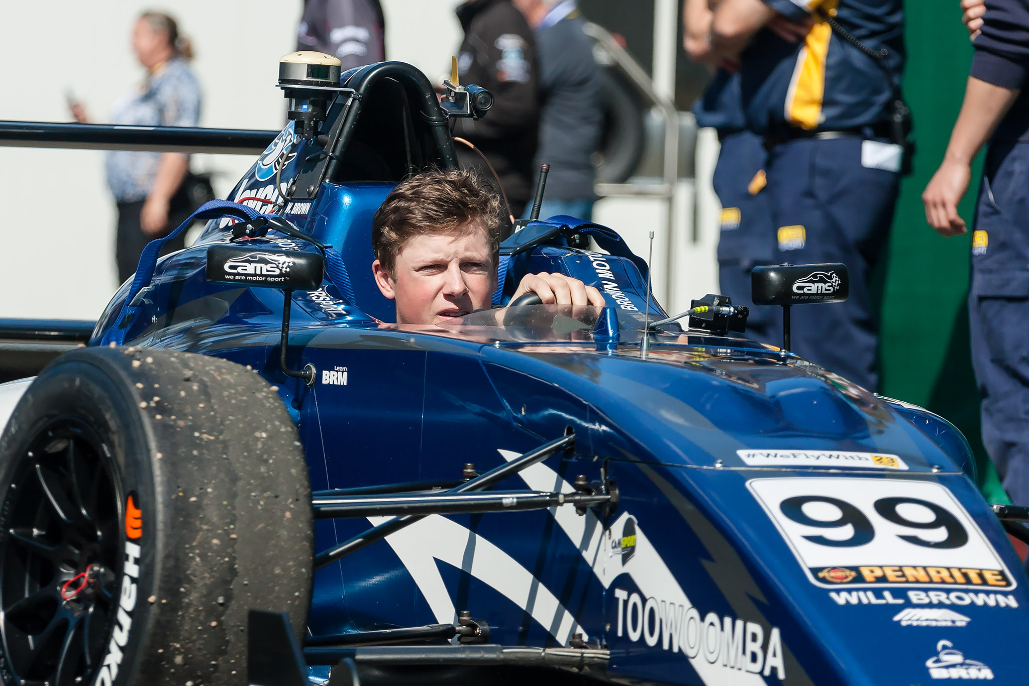 Will Brown is seen in his F4 car