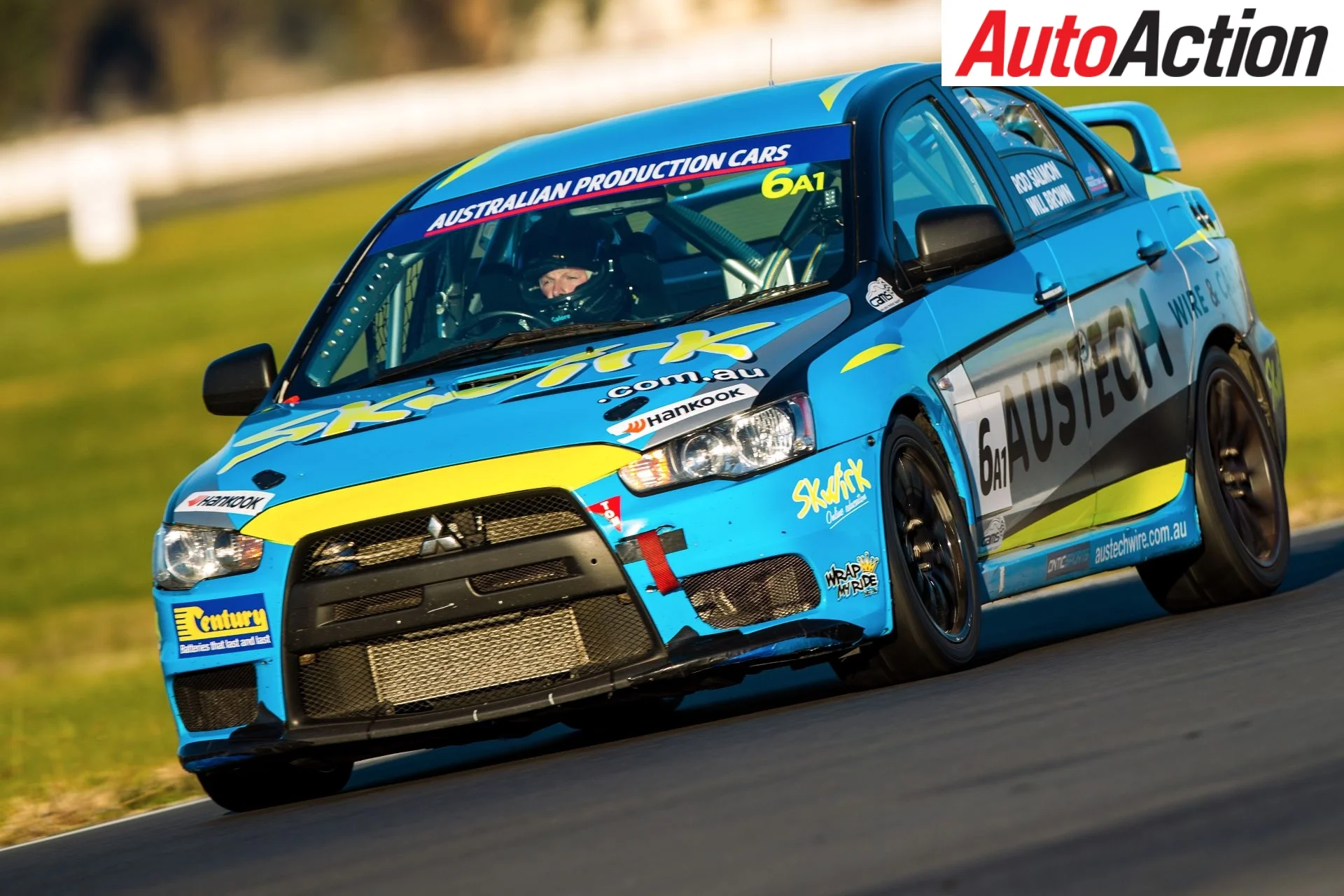 Will Brown is seen on his way to victory in the Australian Production car series at Winton