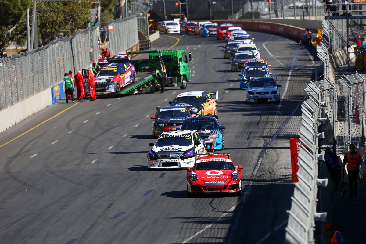 Safety car is seen during the Dunlop Super 2 series race