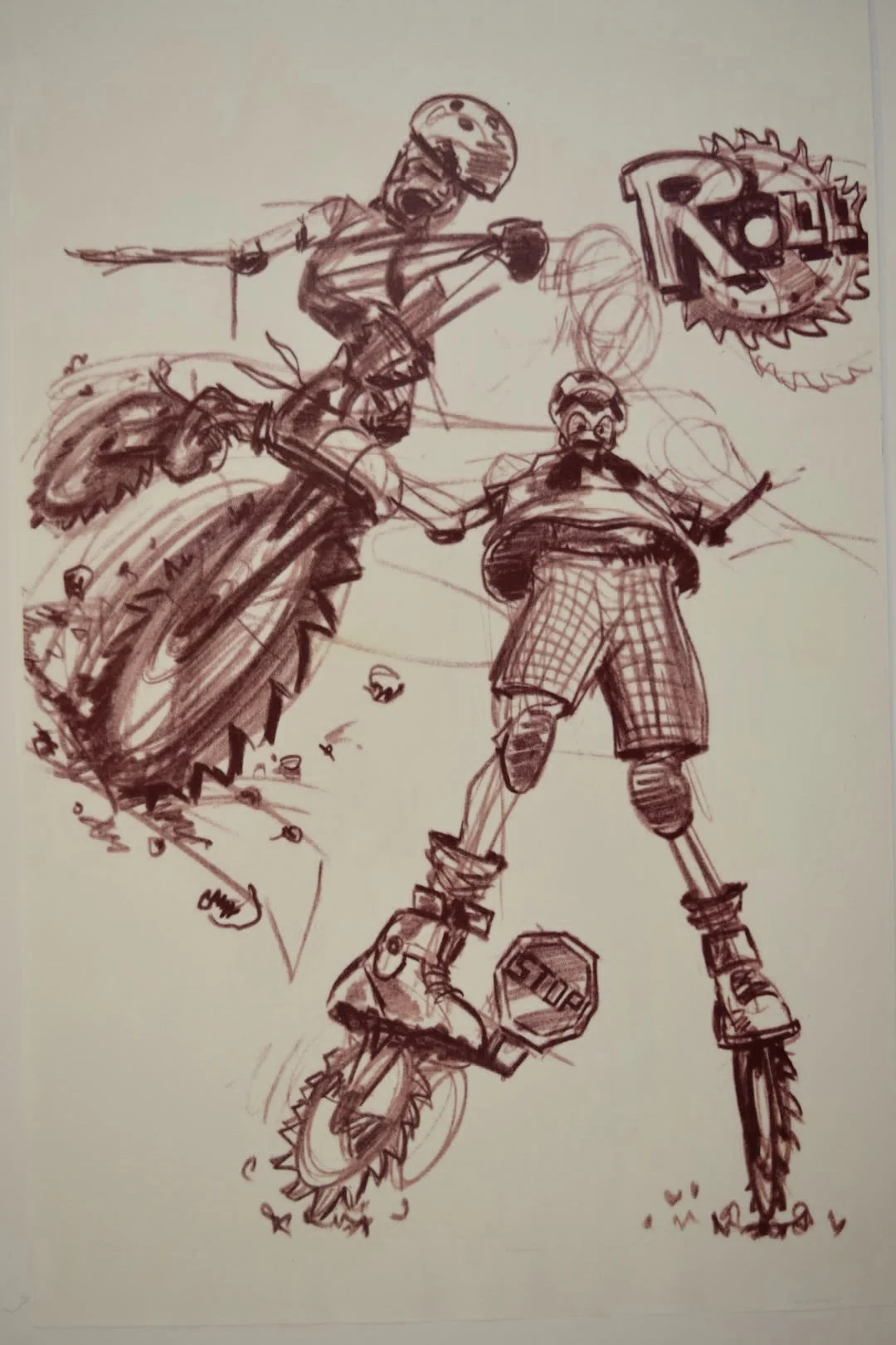 Sketch development for The MASK movie concepts