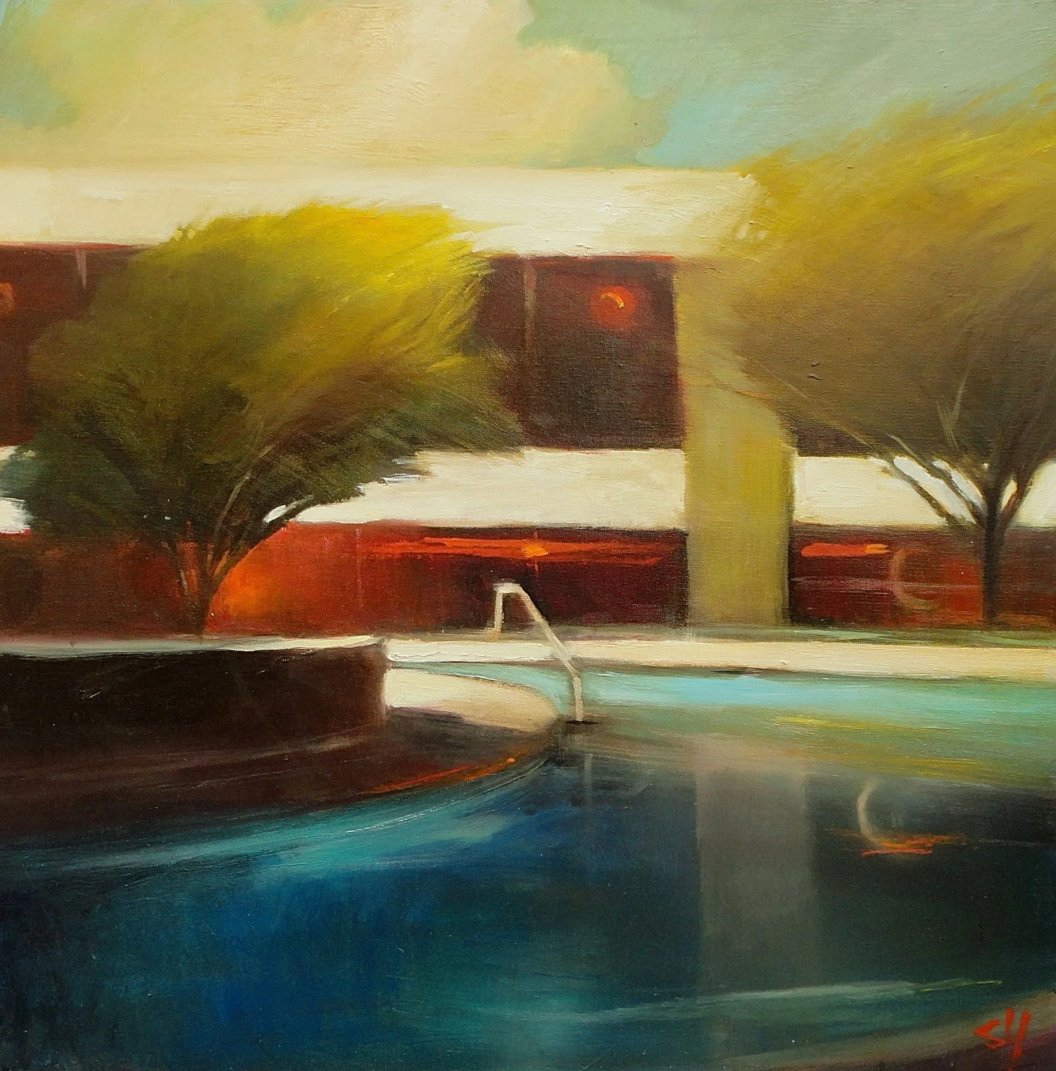 Desert Pool, 24"x24" oil on canvas, 2014