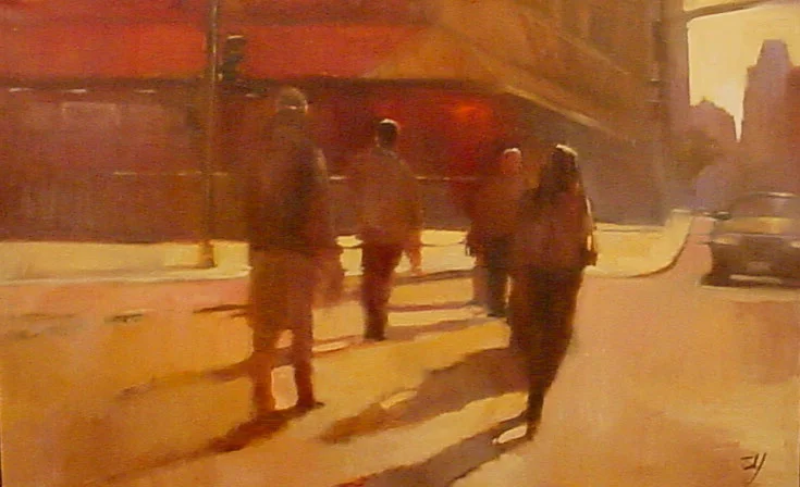  Late Leavers, 32"x48" oil on canvas, 2006 