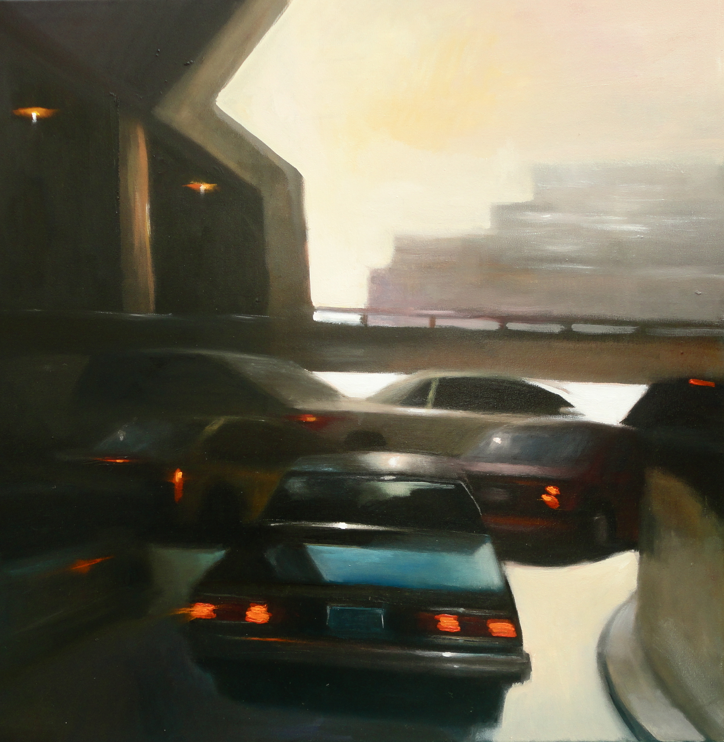  mall exit, 30"x30" oil on canvas, 2012 