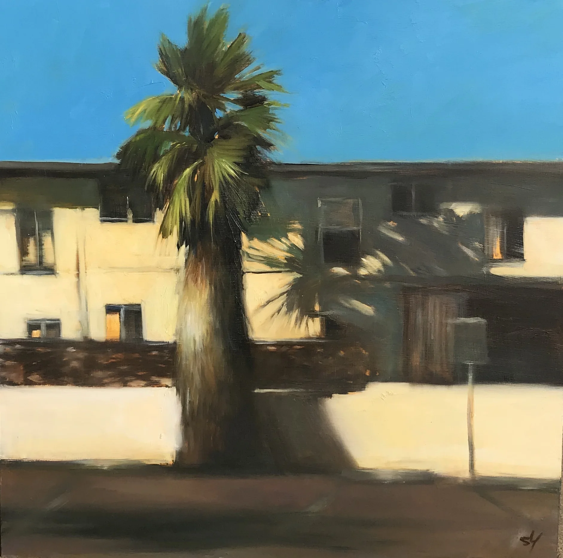 Palms, 24"x24" oil on wood