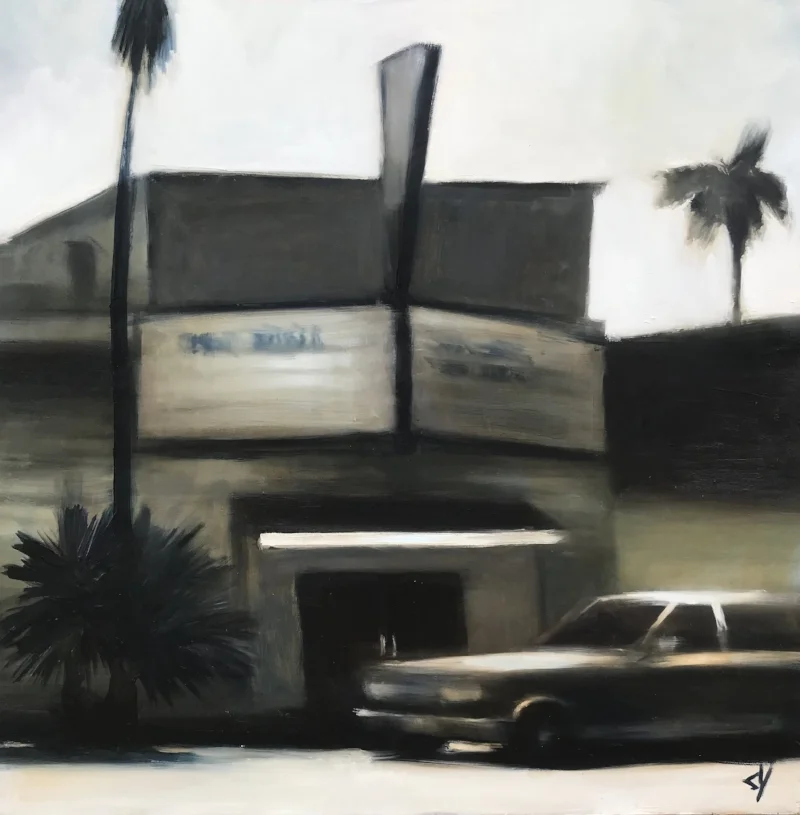 the old cineplex 24”x24” oil on wood