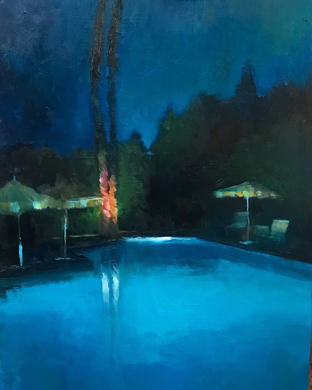  Night swimming 24”x18” oil on wood 2019 