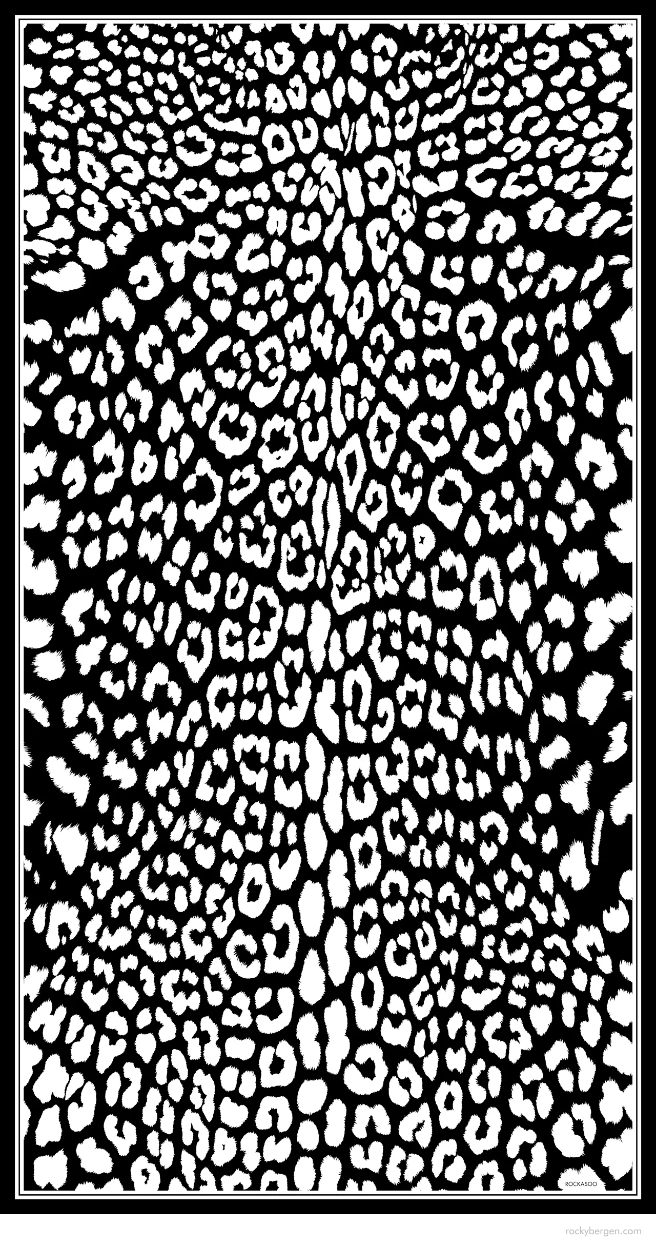  Silk Chiffon Reverse Leopard Stole 