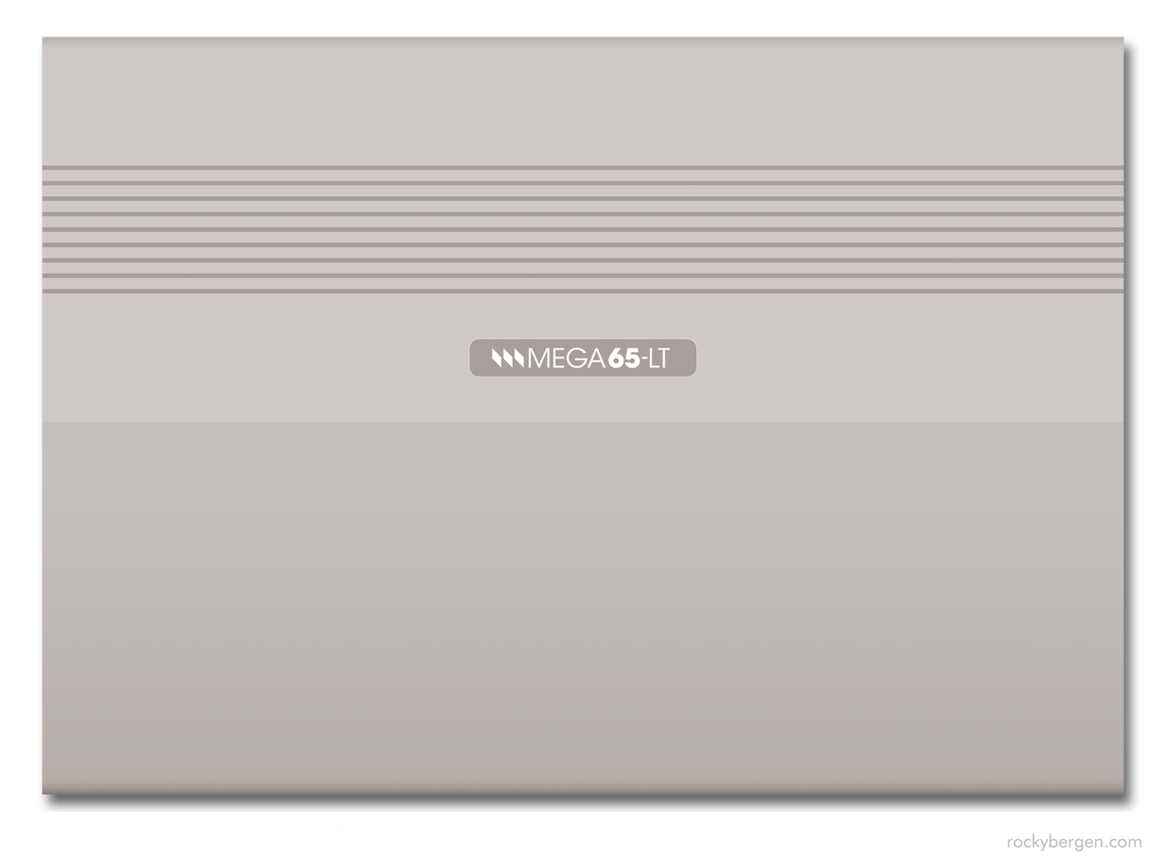  MEGA 65-LT - When closed the laptop looks like a 90's period Commodore minus the keyboard. 