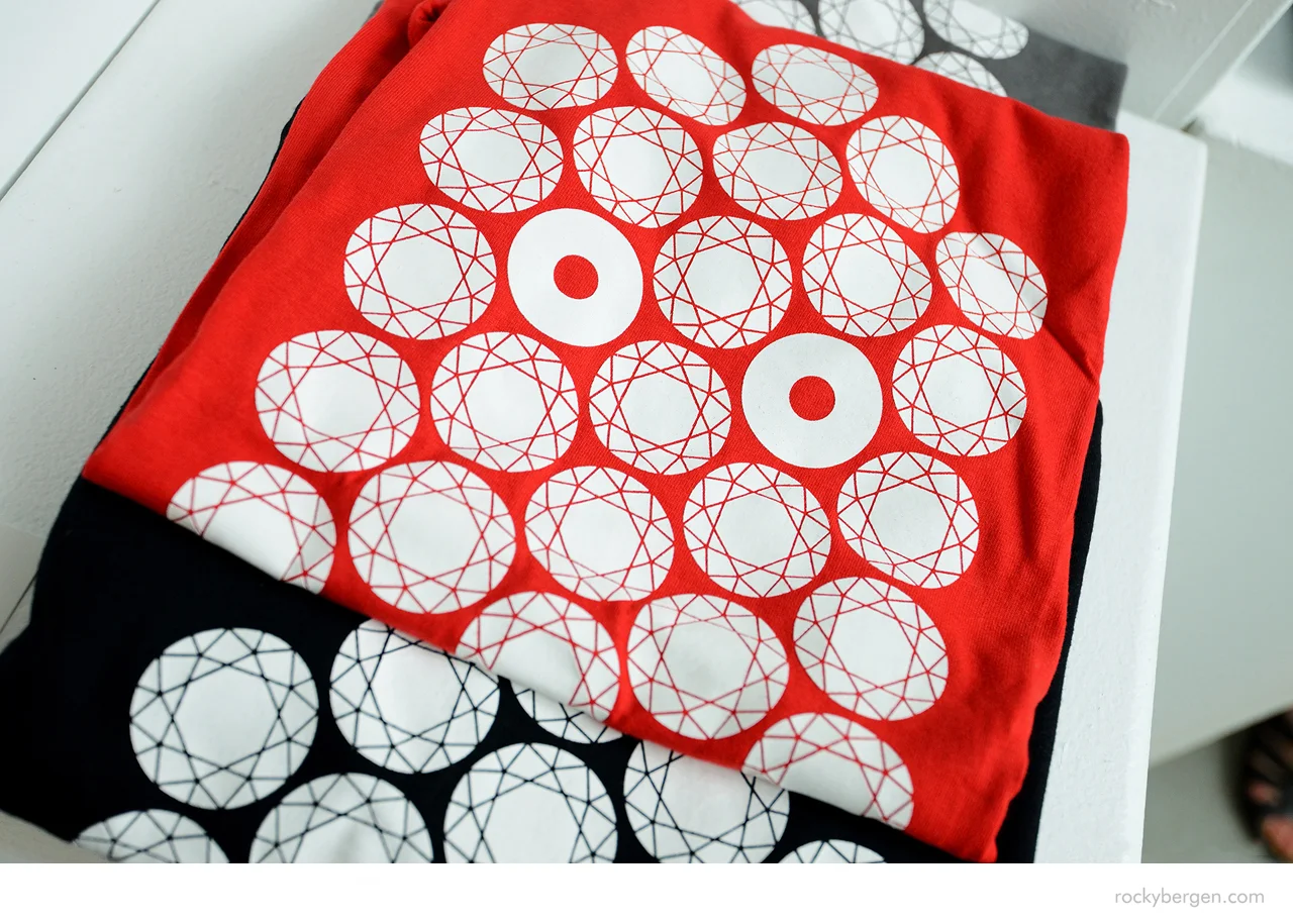  Lite-Brite Diamond Ghost t-shirt - Red, Black, Charcoal 