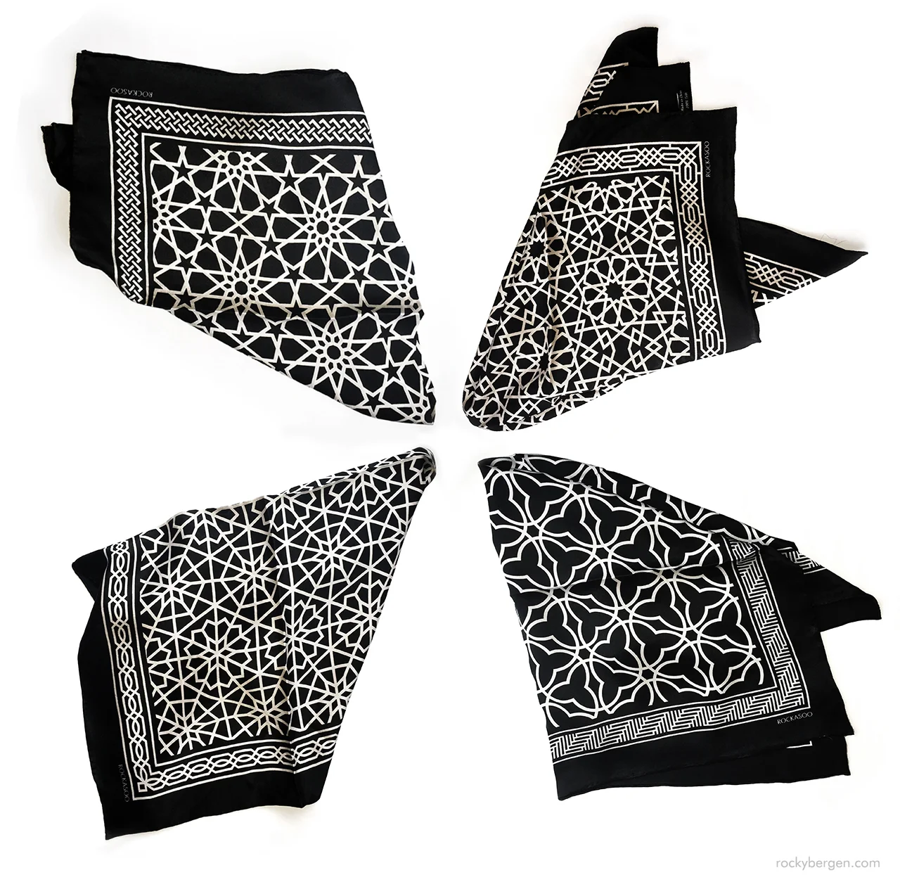  Arabic Bandana - Series of 4 Arabic designs 26"x26" 