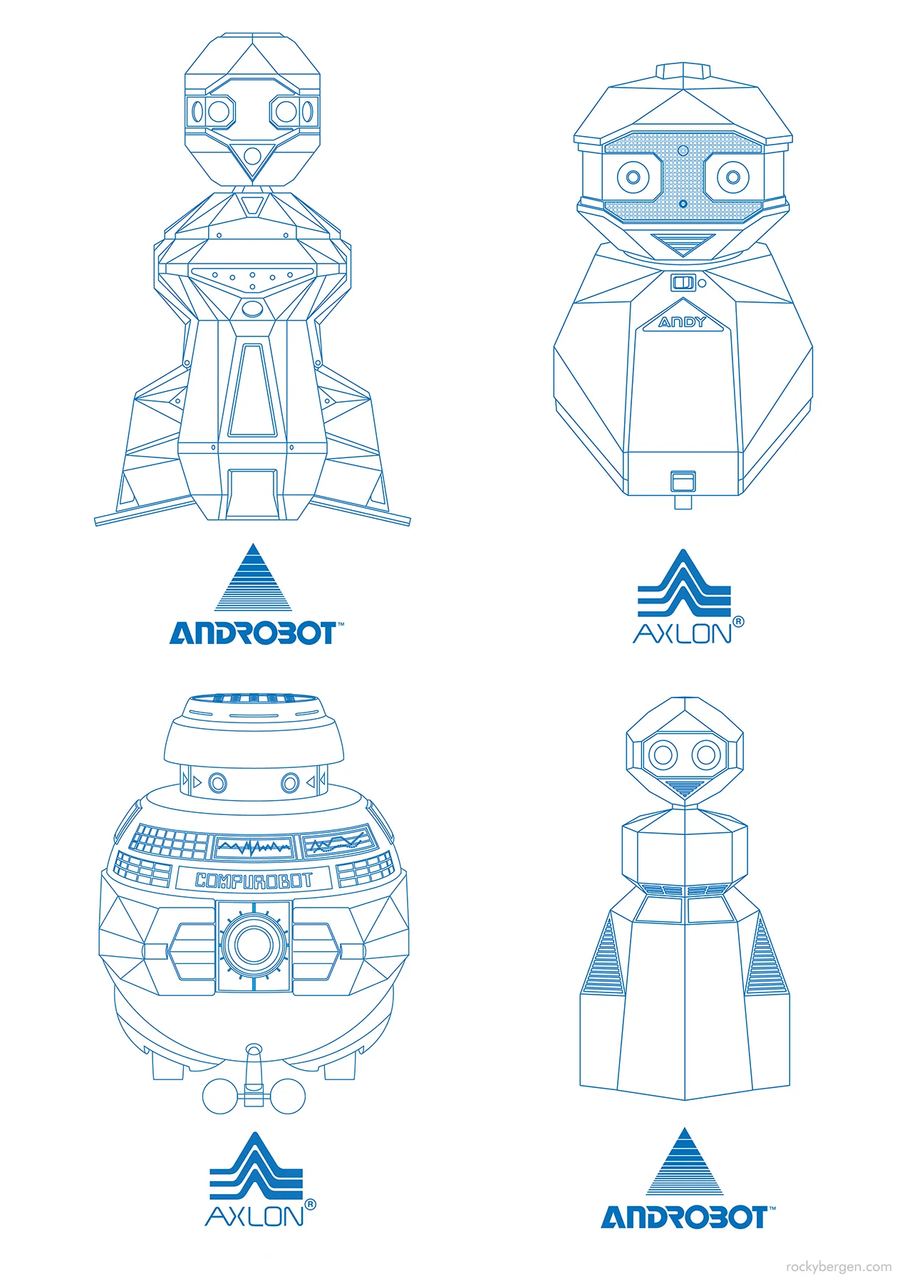  Line art robots 
