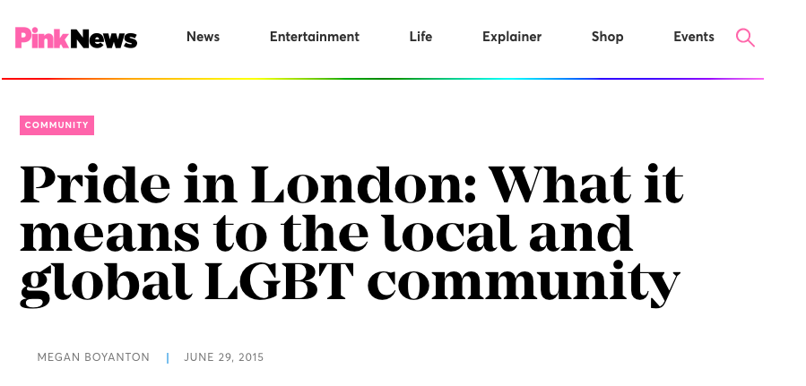 Pride in London: What is means to the local and global LGBT community