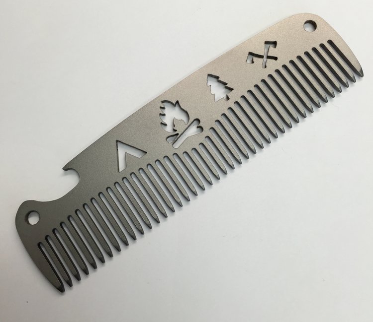 Camp Comb 22 (Titanium) options — Metal Comb Works