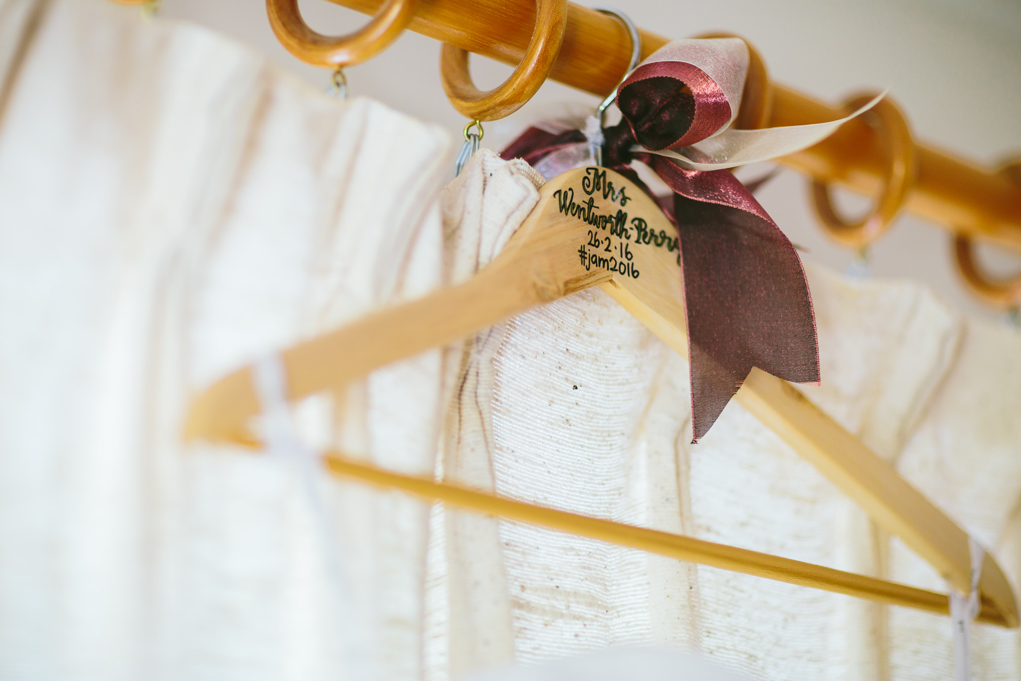Berry Color Wedding Dress Hanger