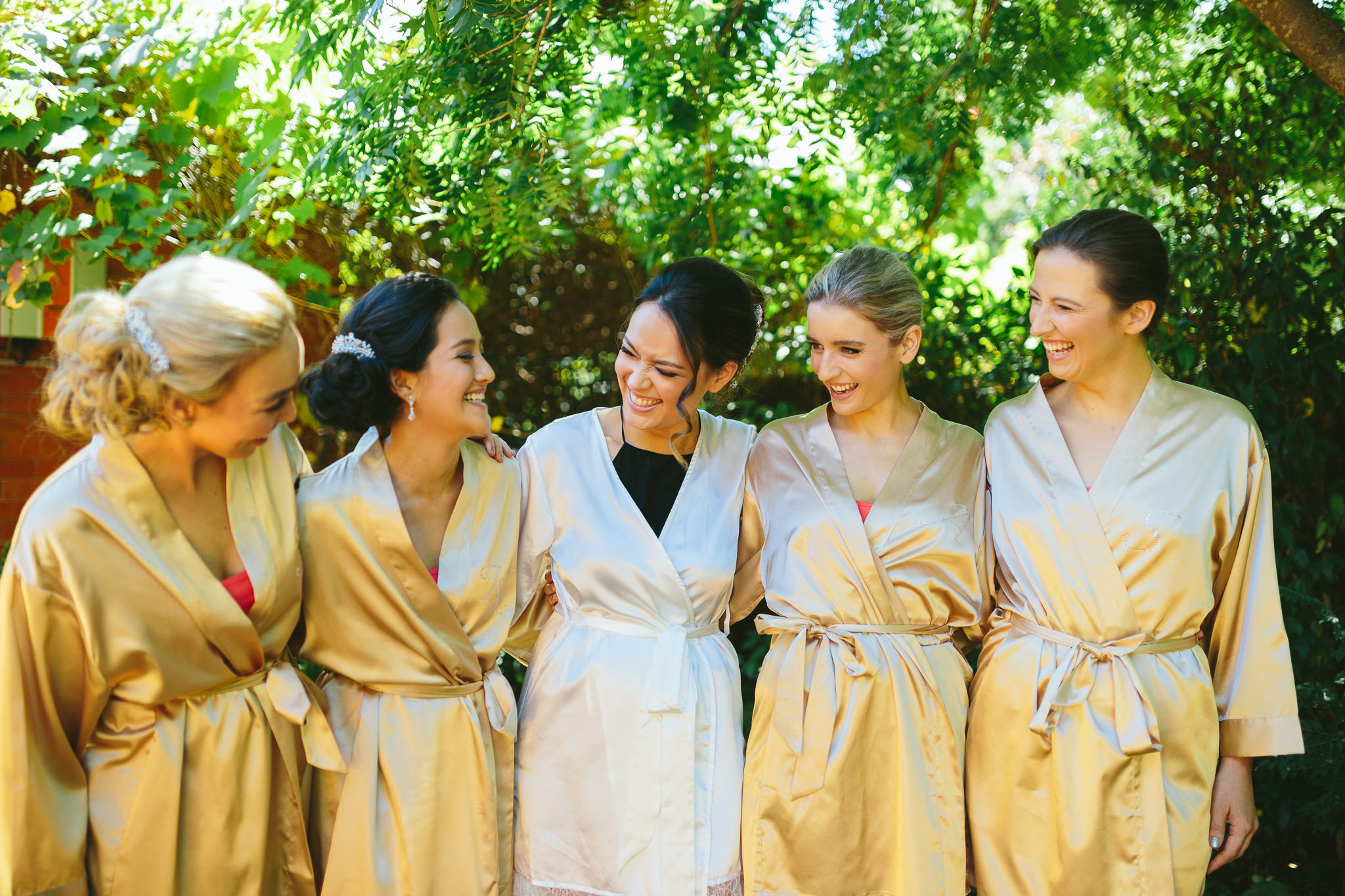 Bridesmaid Gold Robes