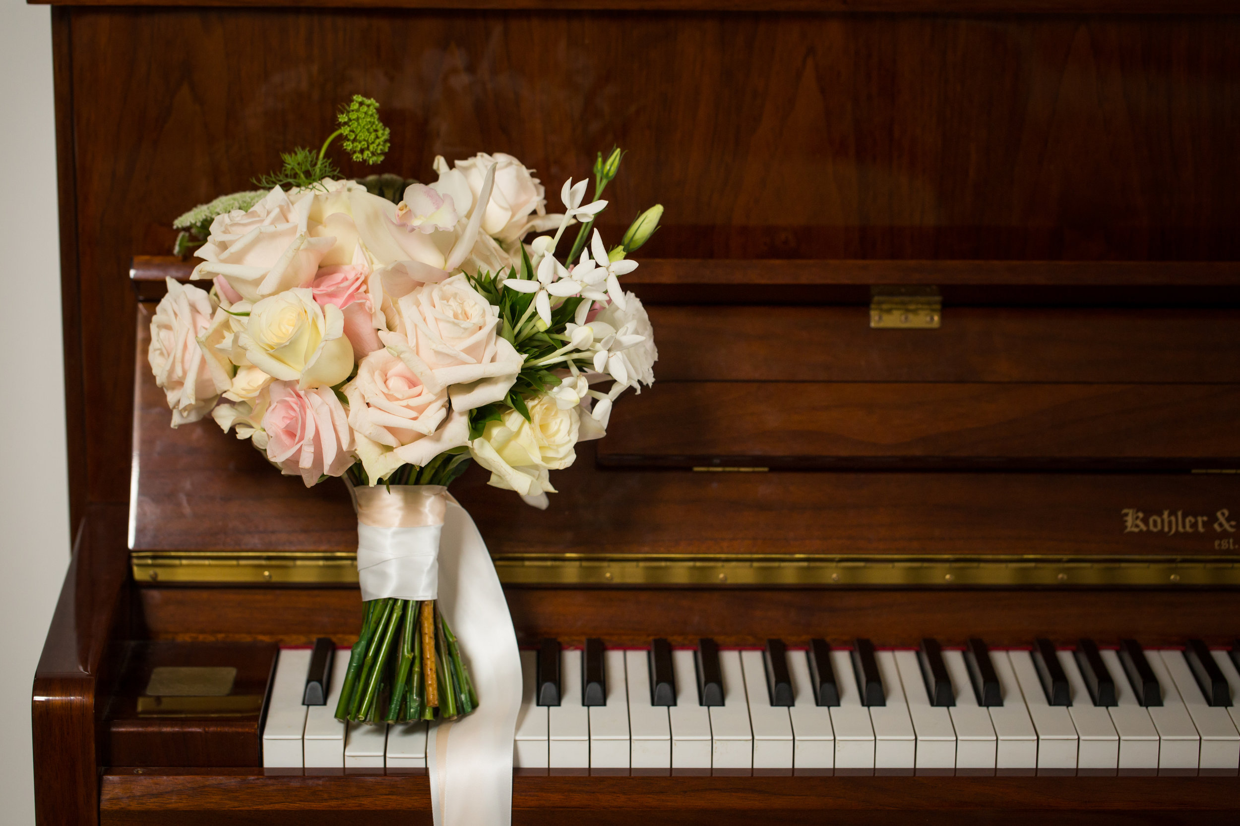 Wedding Bouquet on Piano