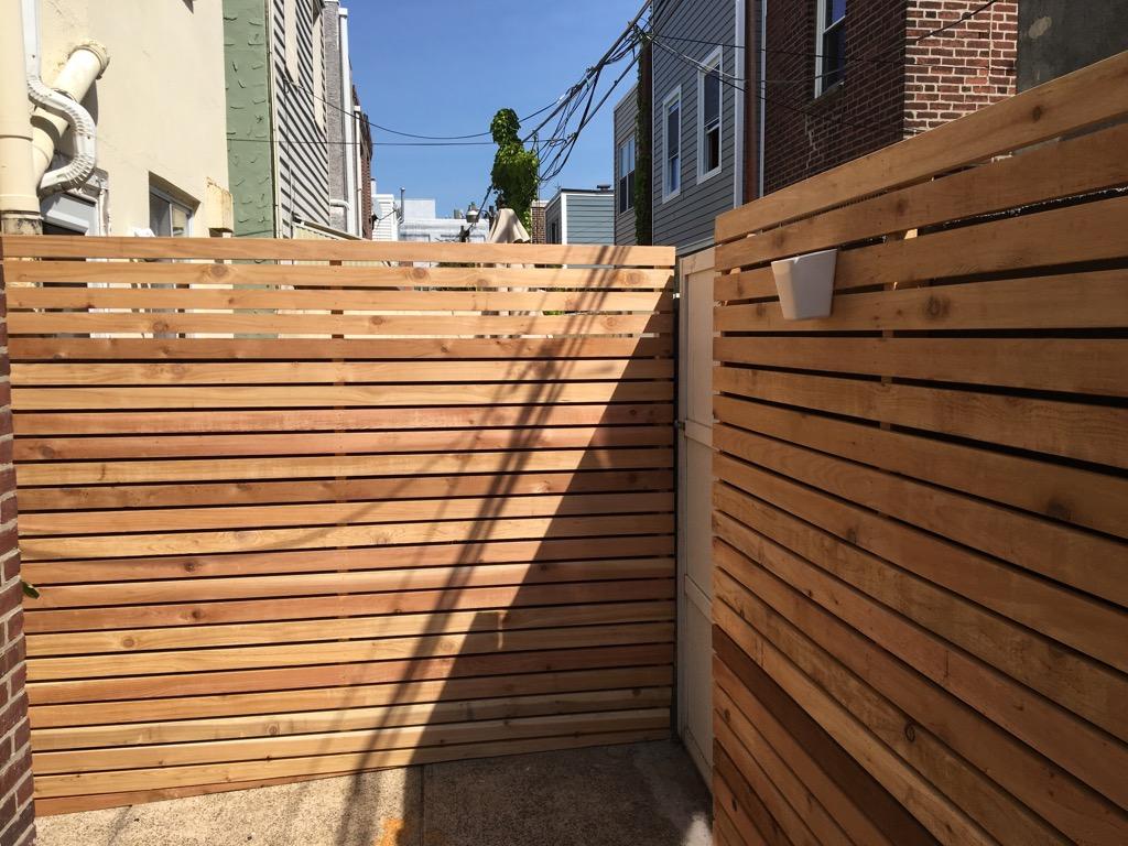 Privacy in the city is very important. Check out this stunning red cedar fence Bright Star Handyman recently completed in S. Philadelphia!
