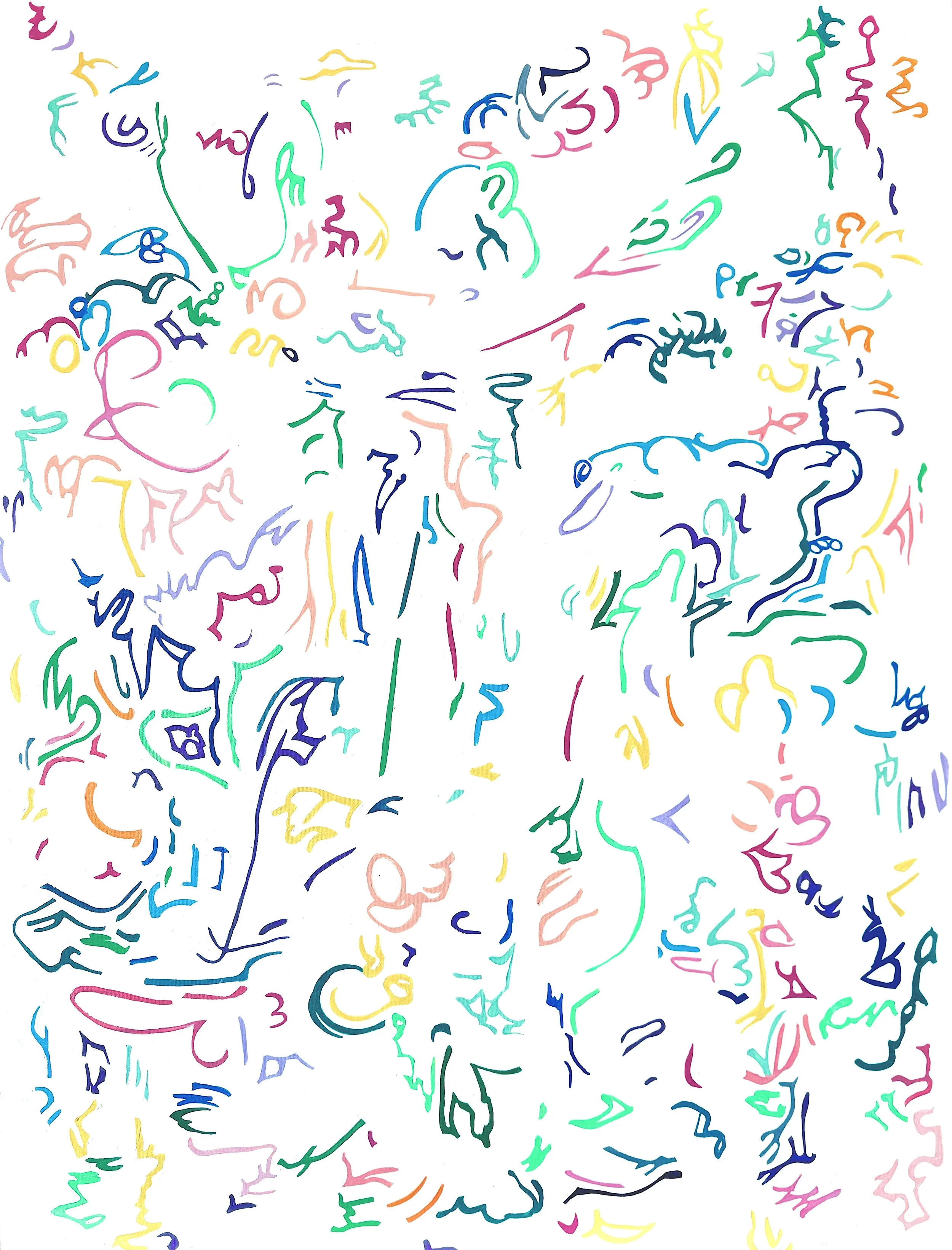 The Language of Joy, oil, acrylic and ash on linen, 120cm x 100 cm, Nanjing, China 2026