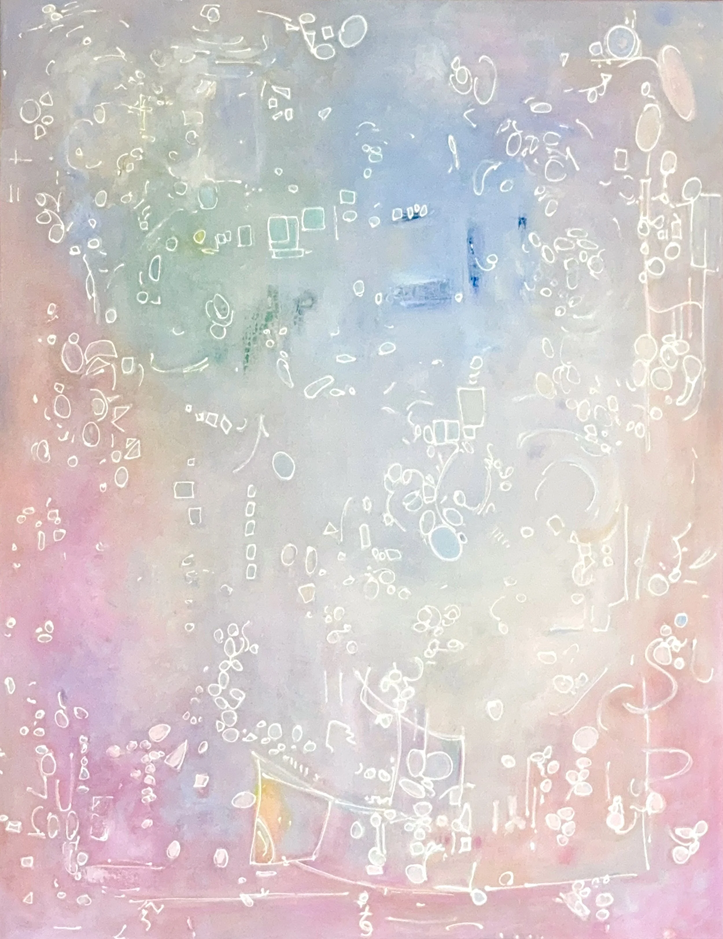 Dawn, oil, acrylic and ash on linen, 120cm x 100 cm, Nanjing, China 2026