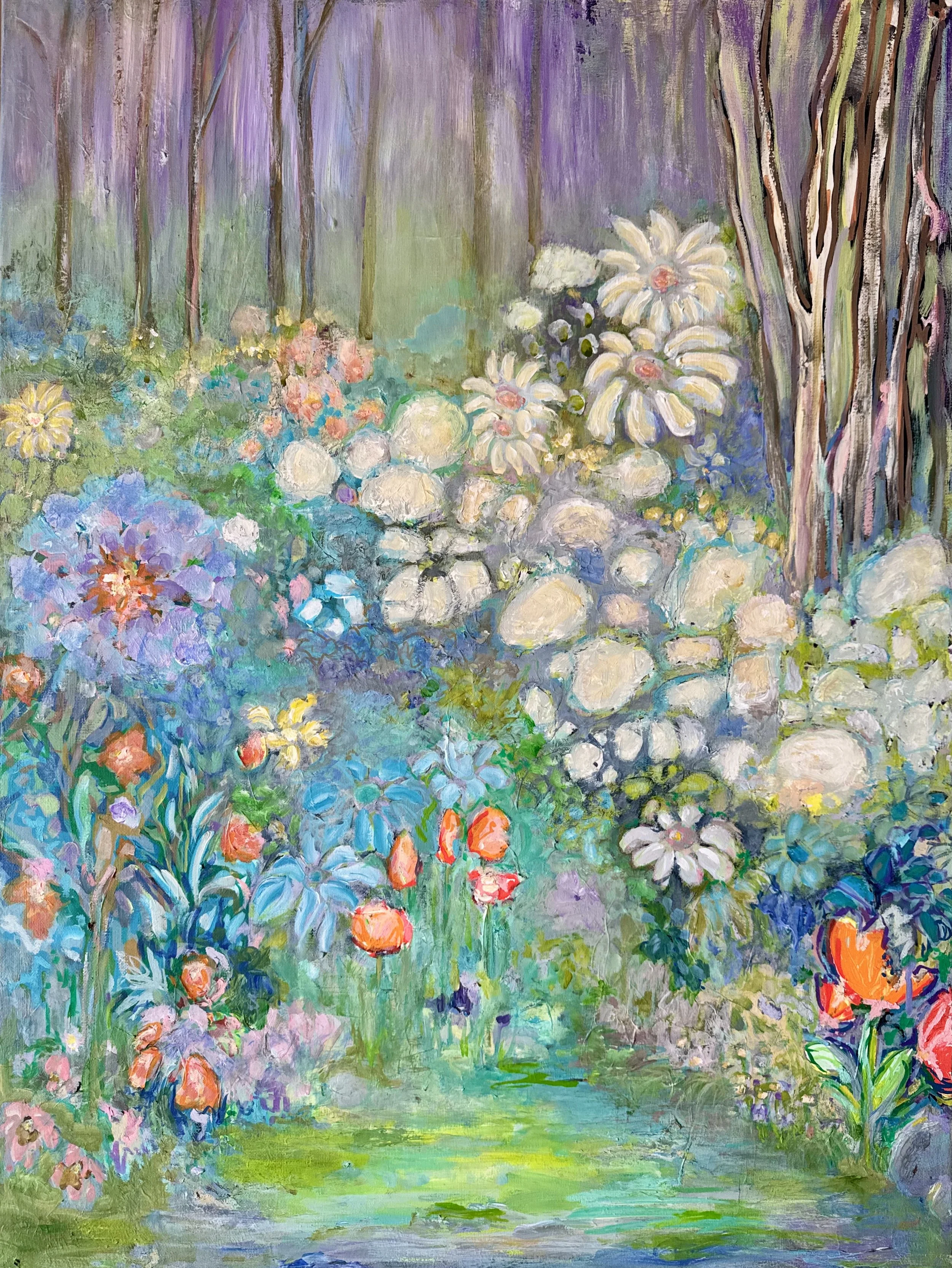 Wonderland, oil, acrylic and ash on canvas, 60cm x 40cm, Nanjing, China 2026, private collection