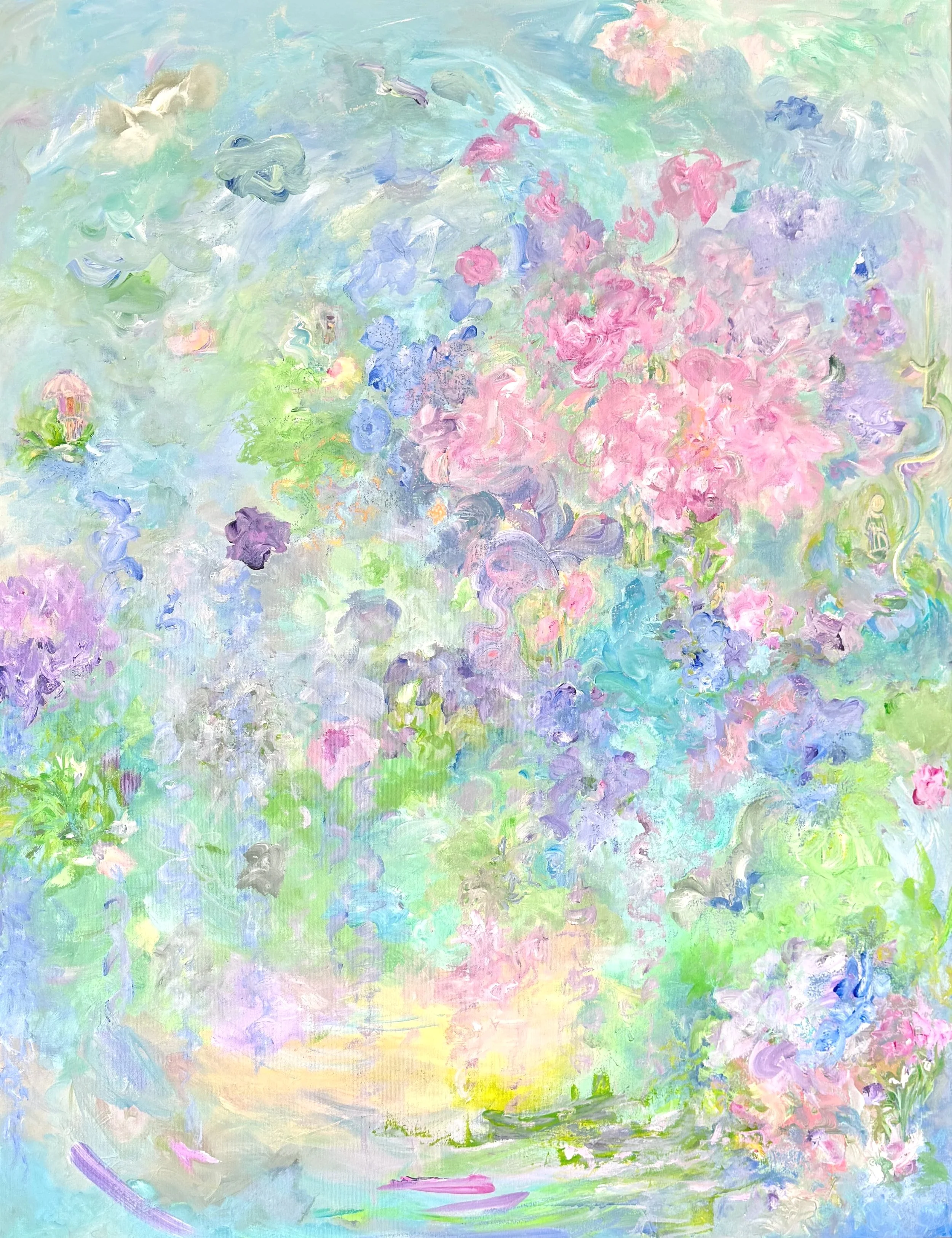 Saturdays in the Park, oil, acrylic and ash on linen, 120cm x 100 cm, Nanjing, China 2026