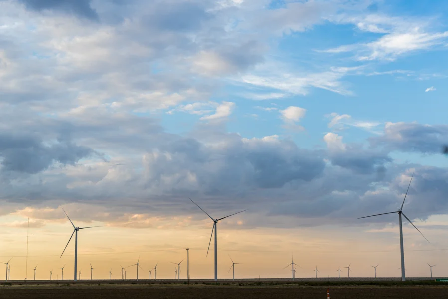 Clouds, Turbines, and a Fuel Stop, Western Texas One of many stops for gas while driving across the expanses of Texas