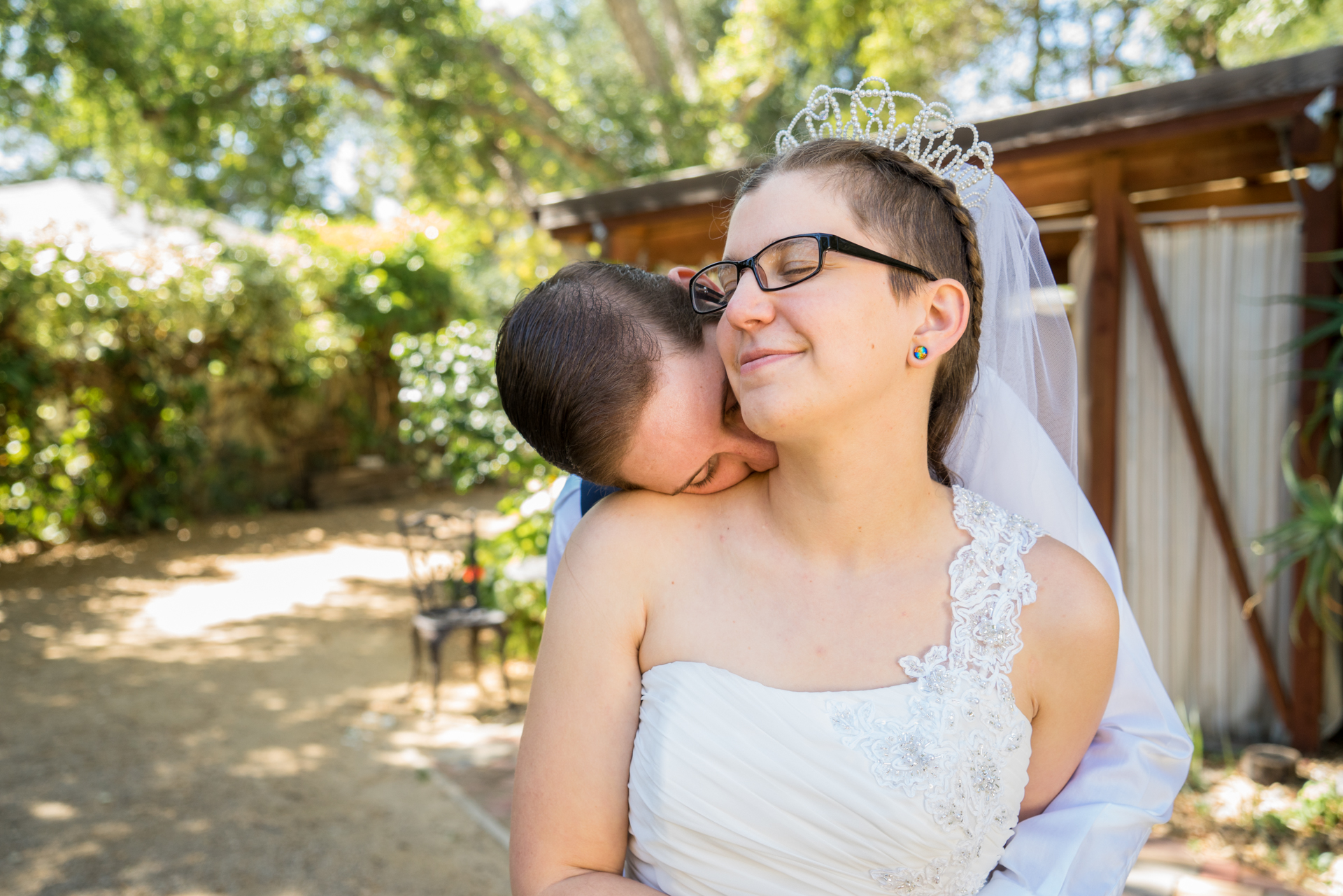 A wedding Jason shot of 2 beautiful brides in San Luis Obispo 