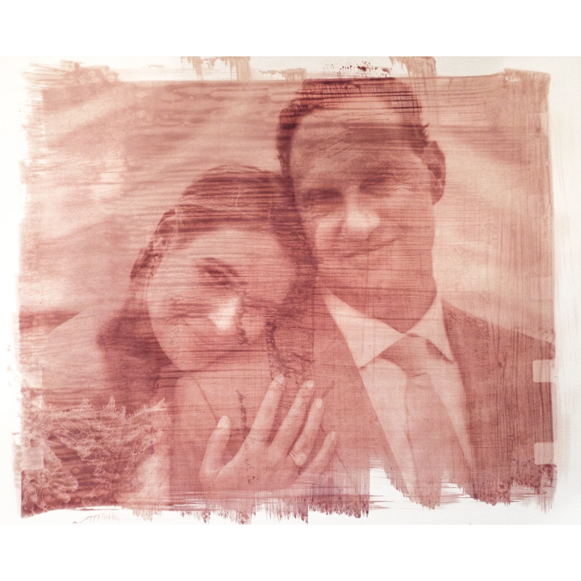 A special magenta toned contact print that we made by hand for the couple as a gift.