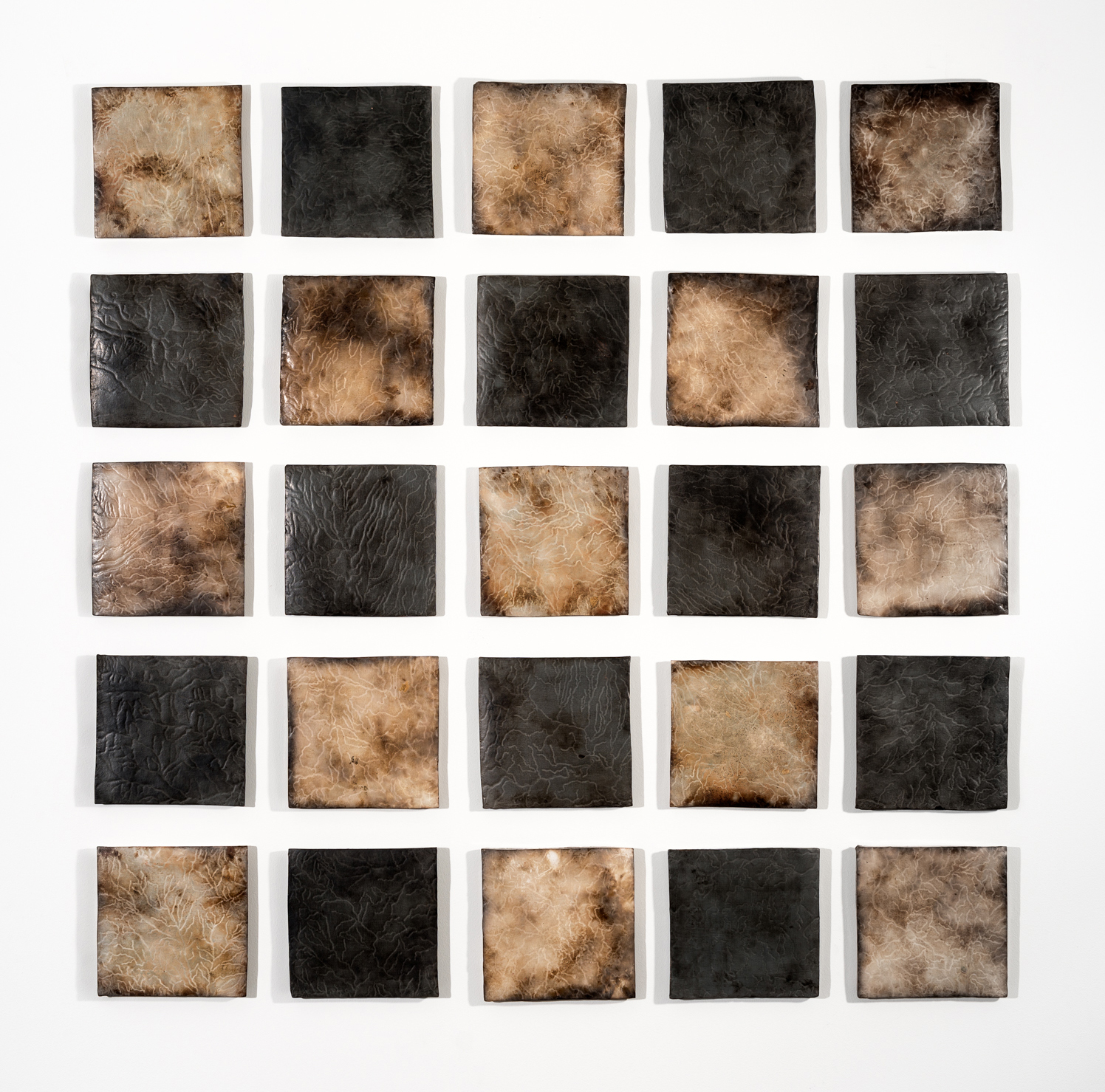 God View . Earthenware with Terra Sigilatta (46x46x1"). 2017. Photograph by Brett Kallusky.