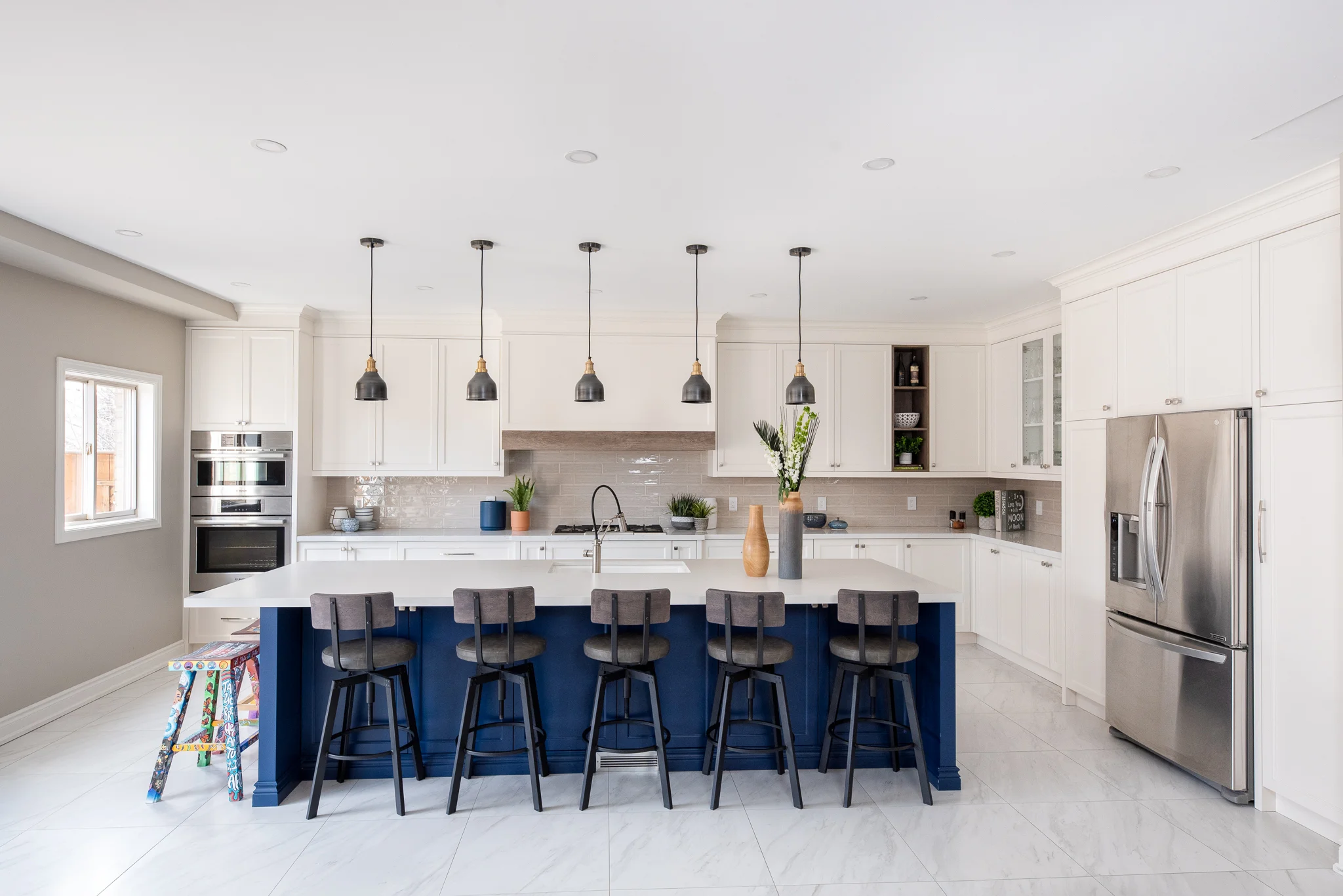 Interior Commercial Photography - Kitchen Remodel Custom Blue Cabinets.JPG