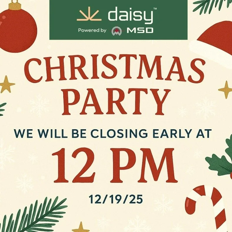 We&rsquo;re spreading holiday cheer this Friday with our team&rsquo;s Christmas party! 
Please note, we&rsquo;ll be closing early at 12 PM so our crew can celebrate together.

✨ Wishing all our amazing clients and partners a joyful holiday season fil