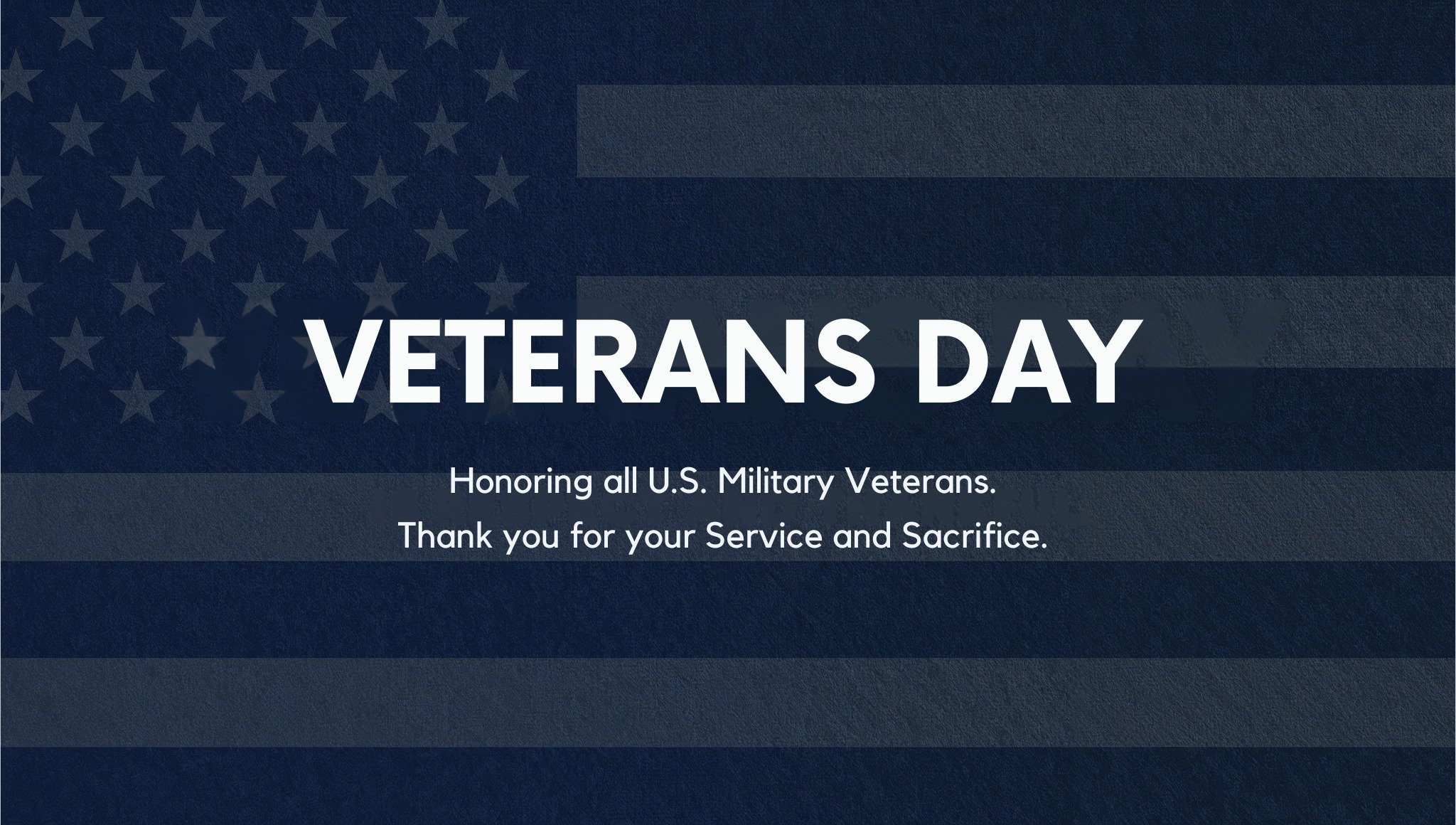 Today, we pause to honor the courage, sacrifice, and service of all U.S. military veterans, past and present. We are deeply grateful to those who have served and continue to serve our country.

In observance of the holiday, Daisy Orlando will be clos