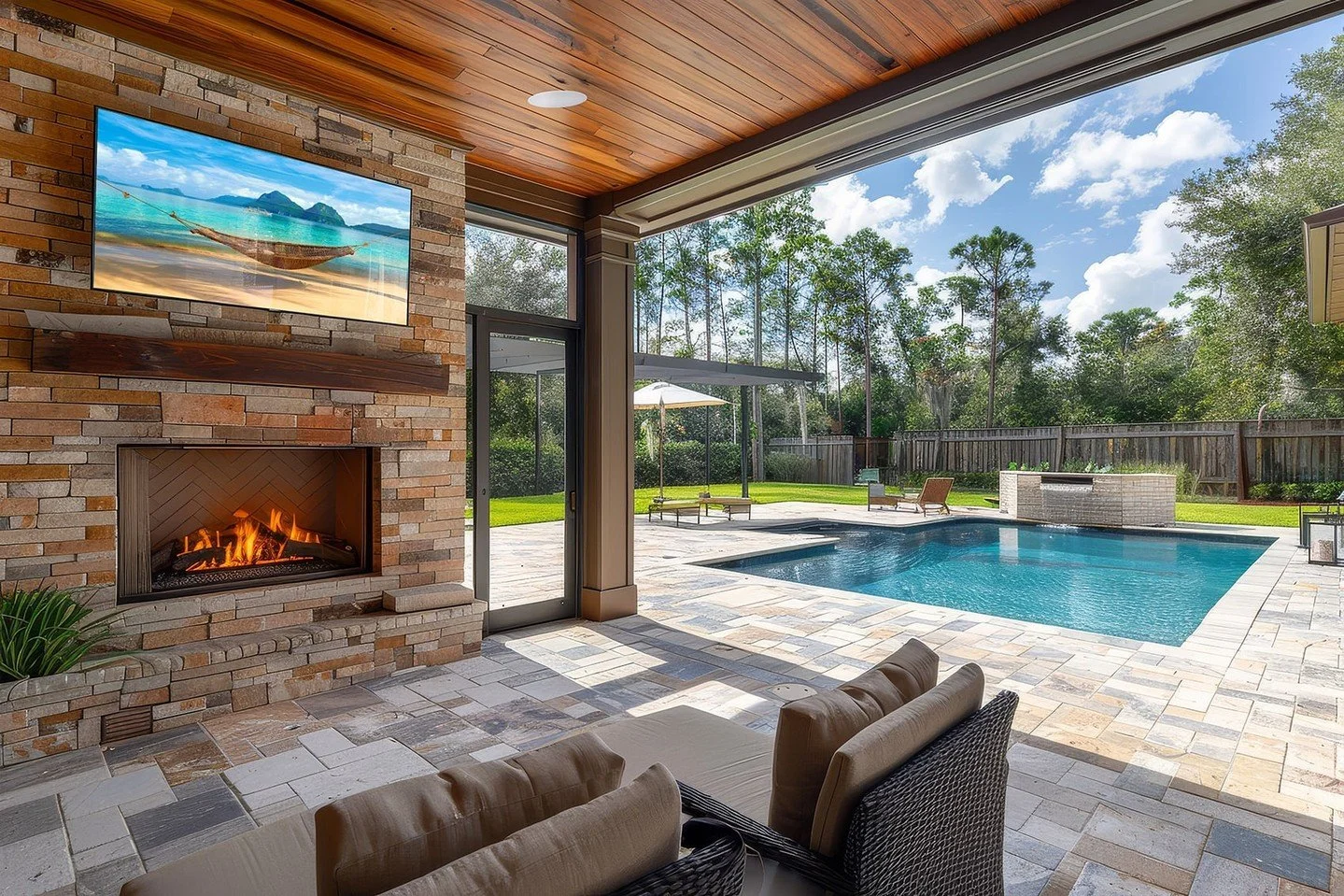 Outdoor entertainment, designed to feel effortless.

From poolside audio to a perfectly placed TV and lighting that carries you into the evening, everything works together, exactly when you want it to.

It&rsquo;s not just about adding tech outdoors.